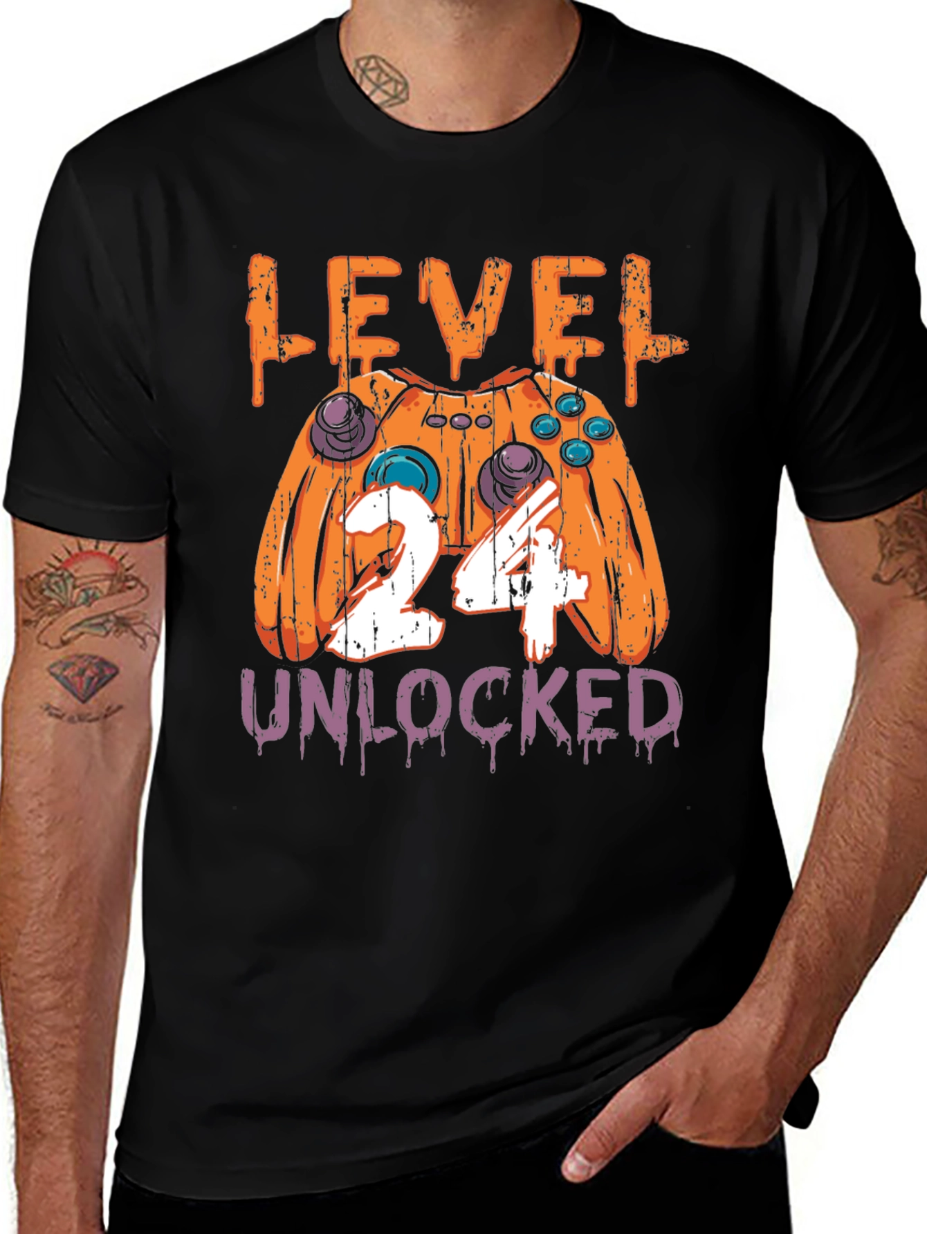Variant 17 of Level 24 Unlocked T-Shirt Gamer Birthday Gift
