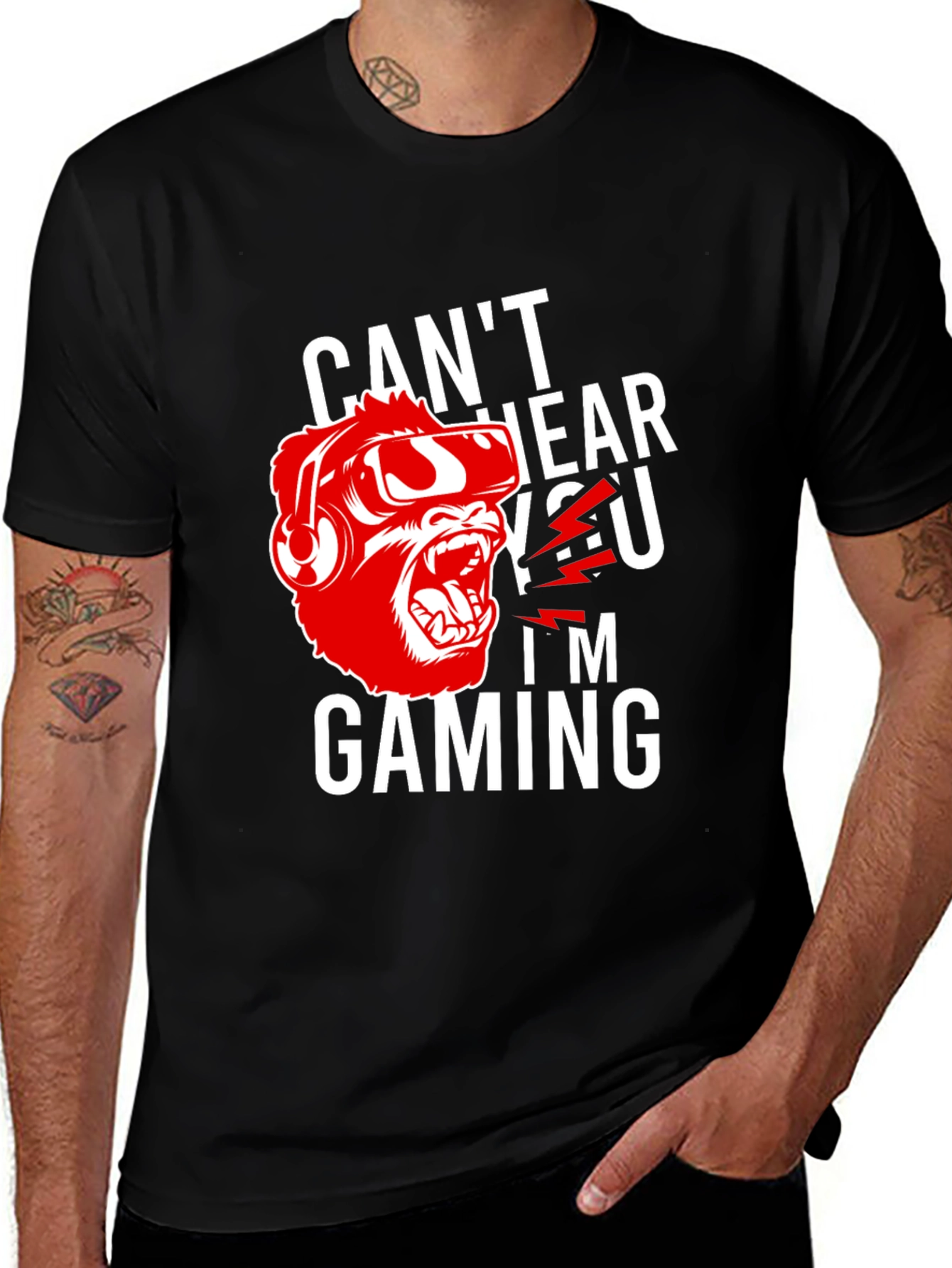 Variant 4 of Gamer Gorilla VR Headset T-Shirt - I'm Gaming