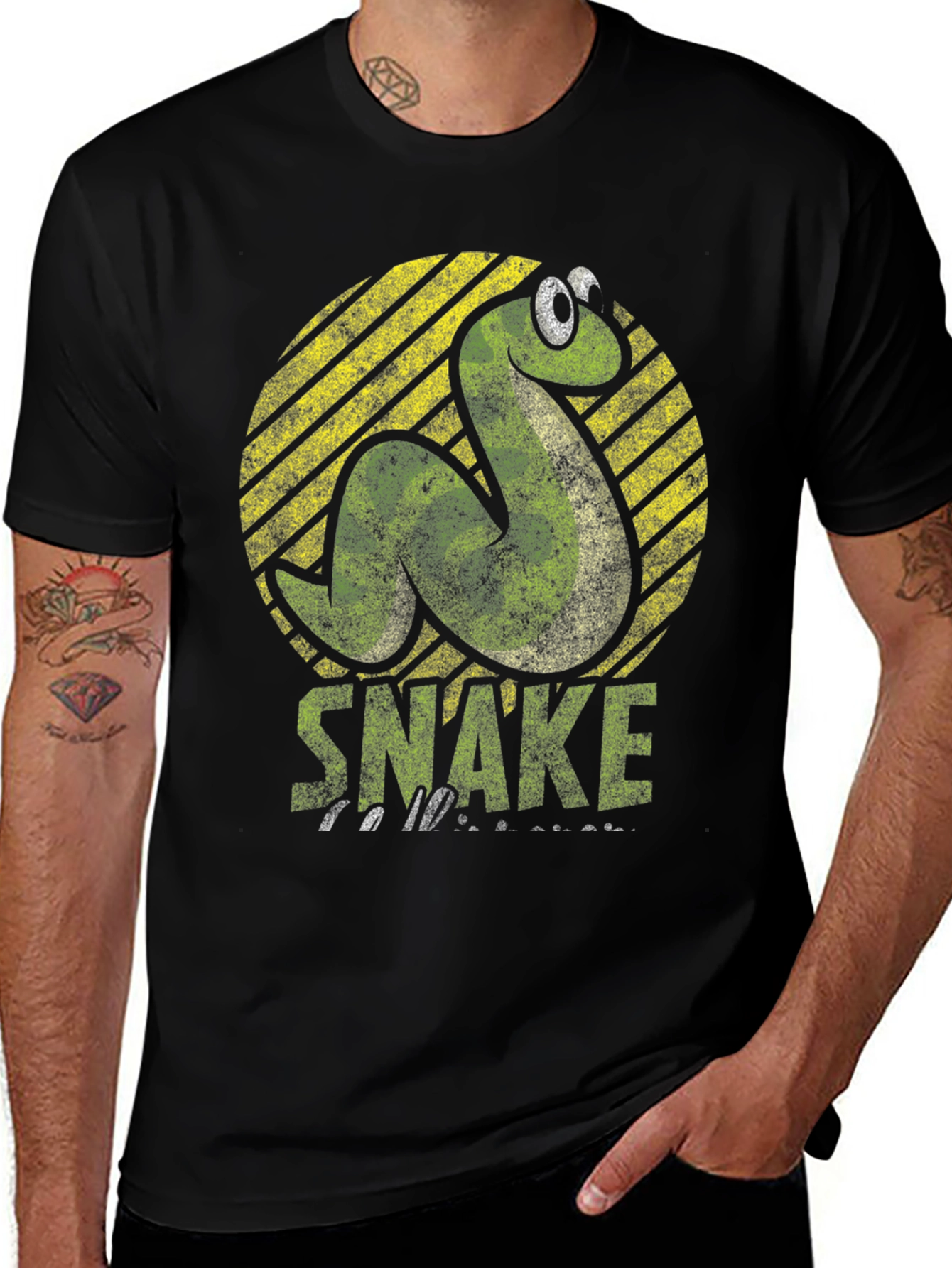 Variant 30 of Retro Snake T-Shirt - Cartoon Style