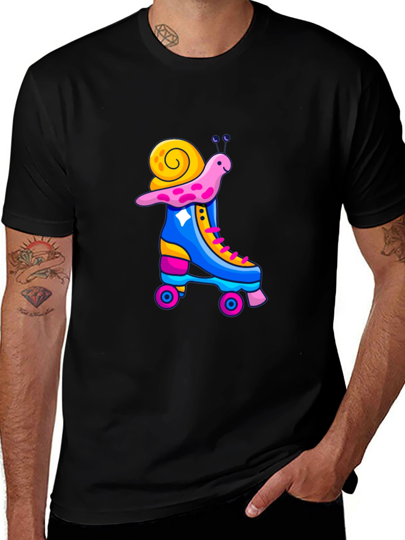 Variant 28 of Snail Roller Skate Graphic T-Shirt