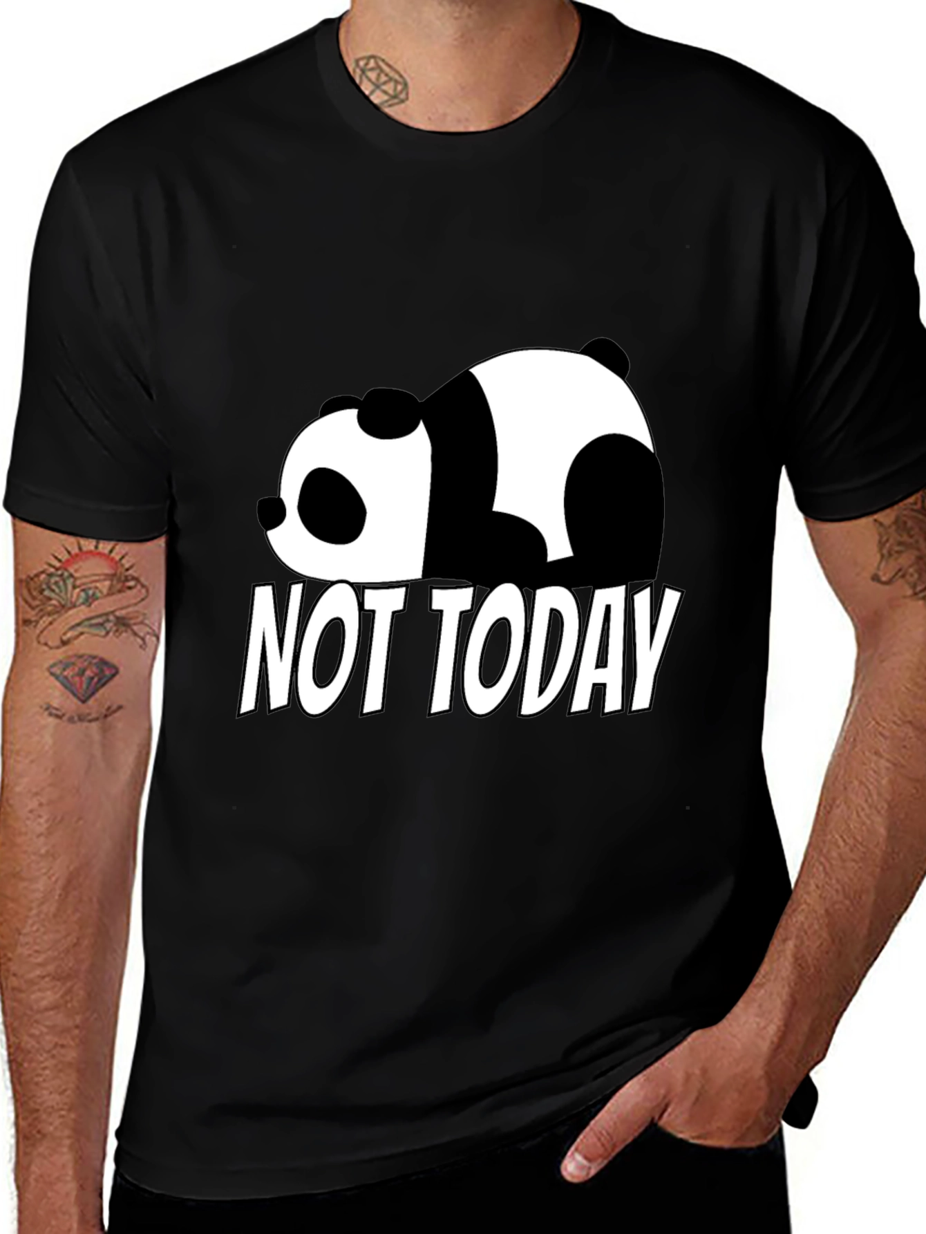 Variant 20 of Lazy Panda "Not Today" Graphic T-Shirt