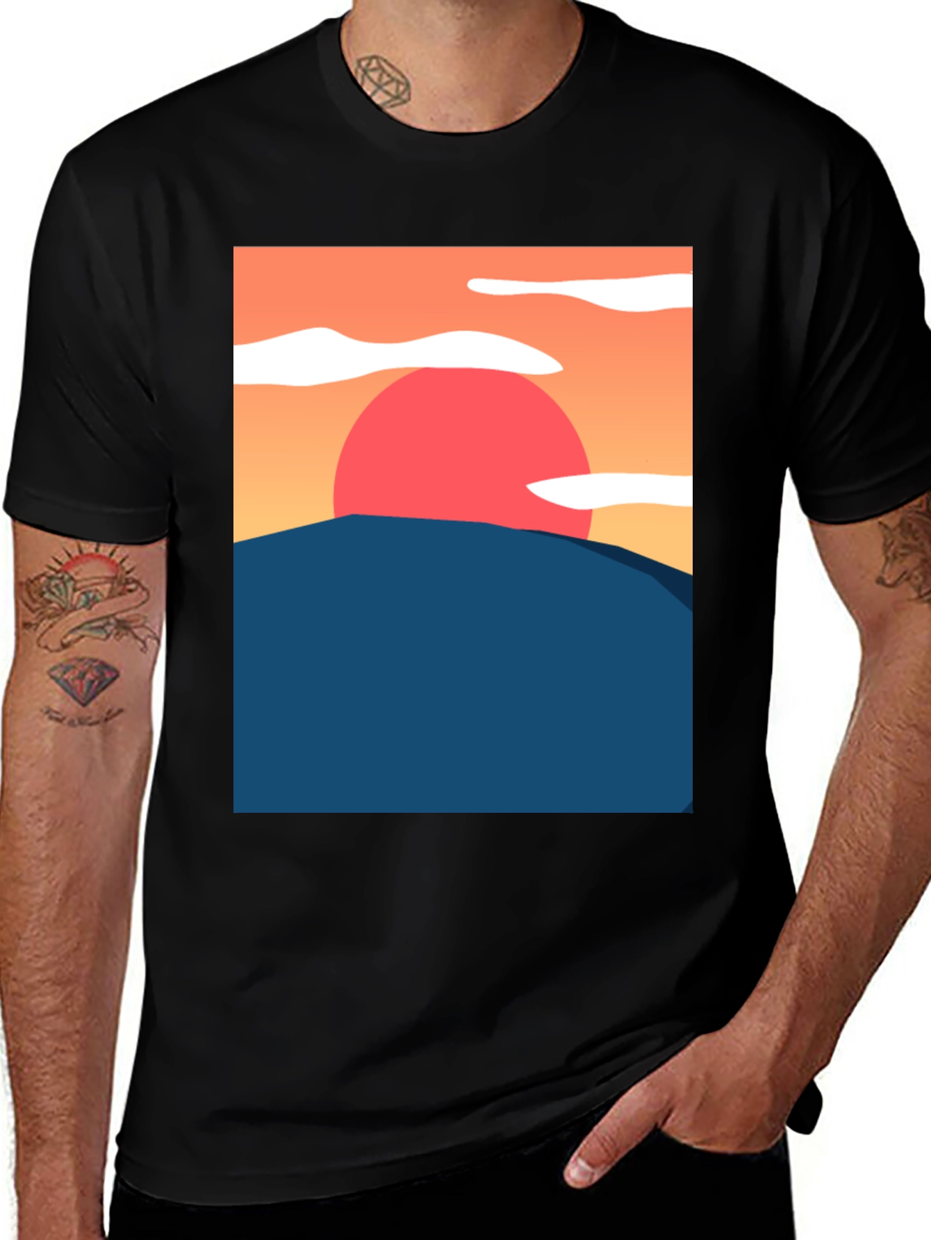 Variant 24 of Sunset Graphic Tee - Artistic Comfort