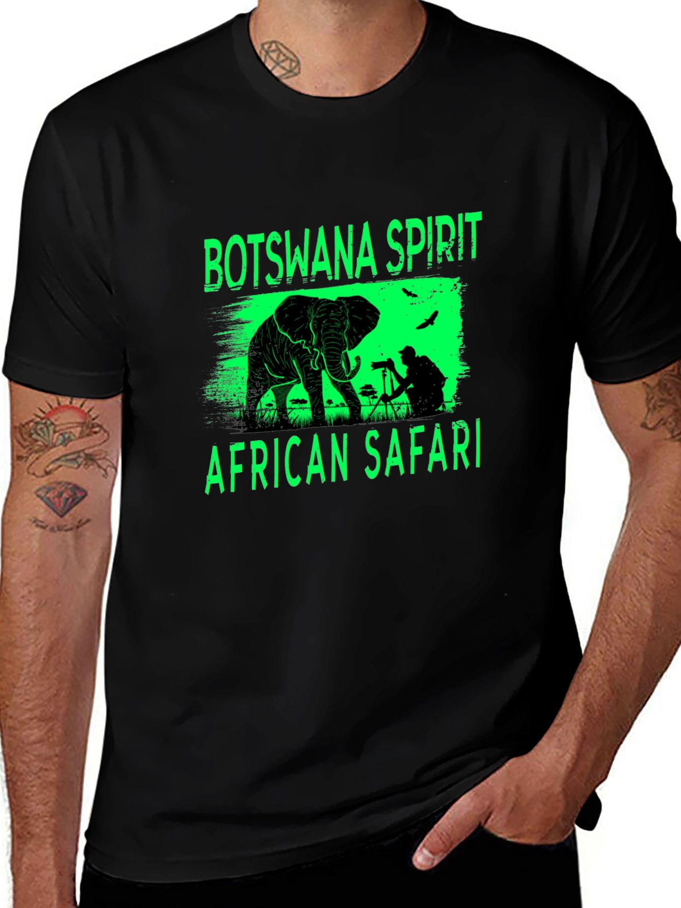 Botswana Safari T-Shirt - African Wildlife Graphic Tee