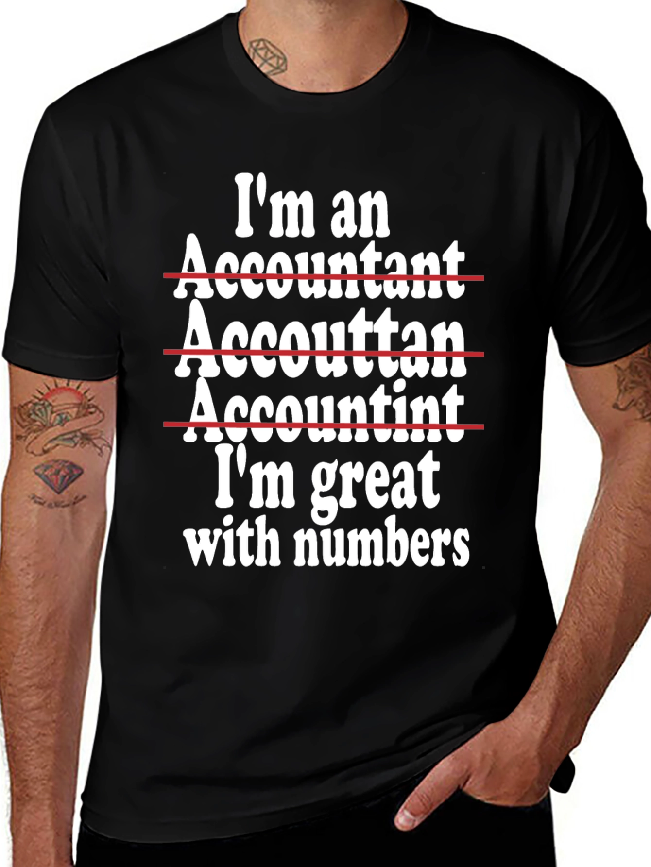 Variant 27 of Funny Accountant T-Shirt - I'm Great With Numbers!