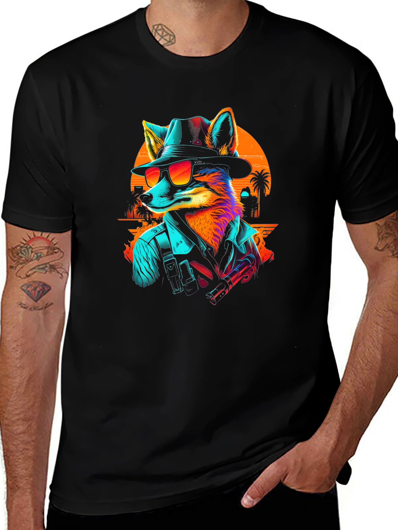 Variant 20 of Retro Fox T-Shirt - Stylish Graphic Tee