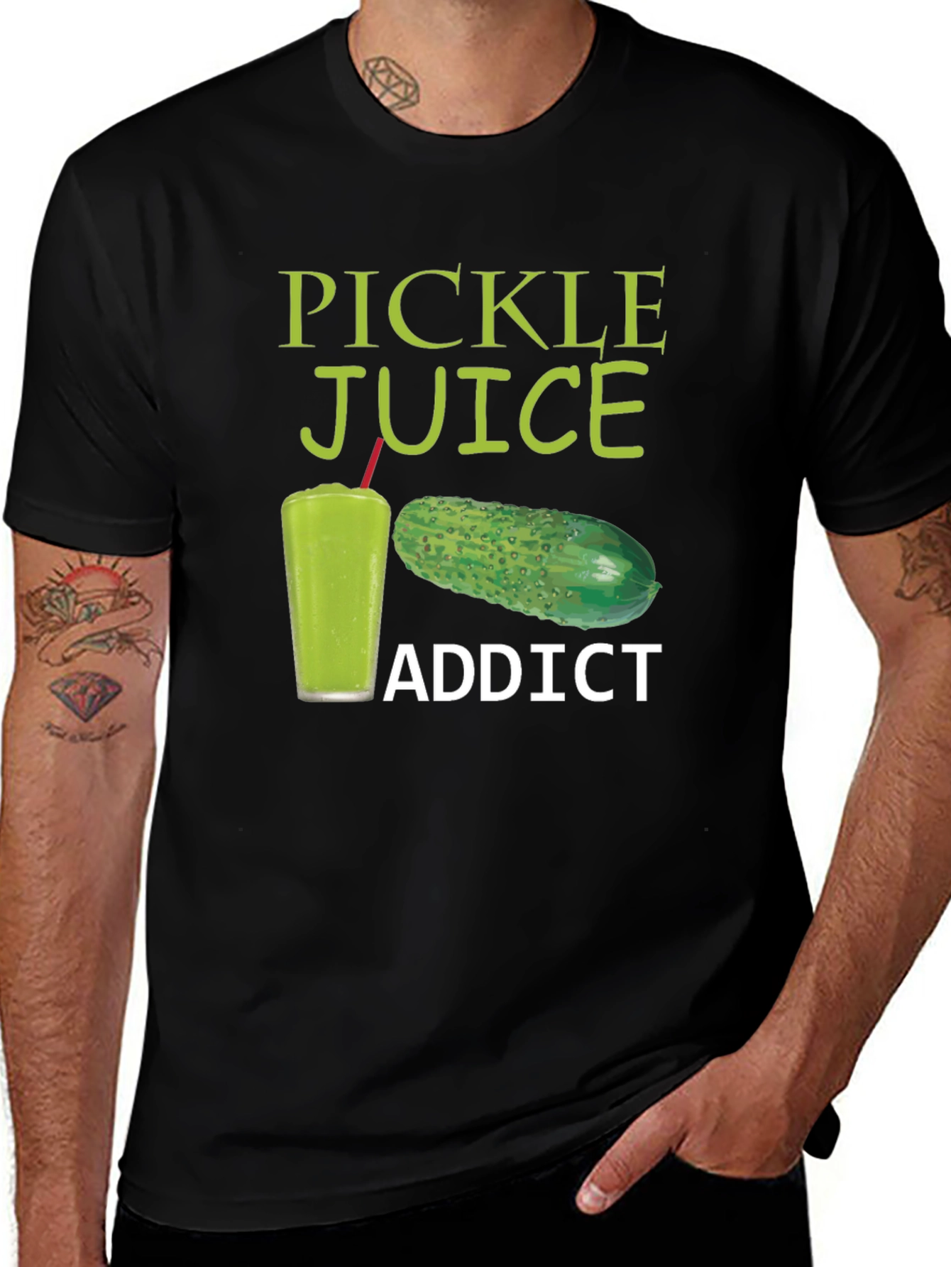 Variant 15 of Pickle Juice Addict Graphic T-Shirt