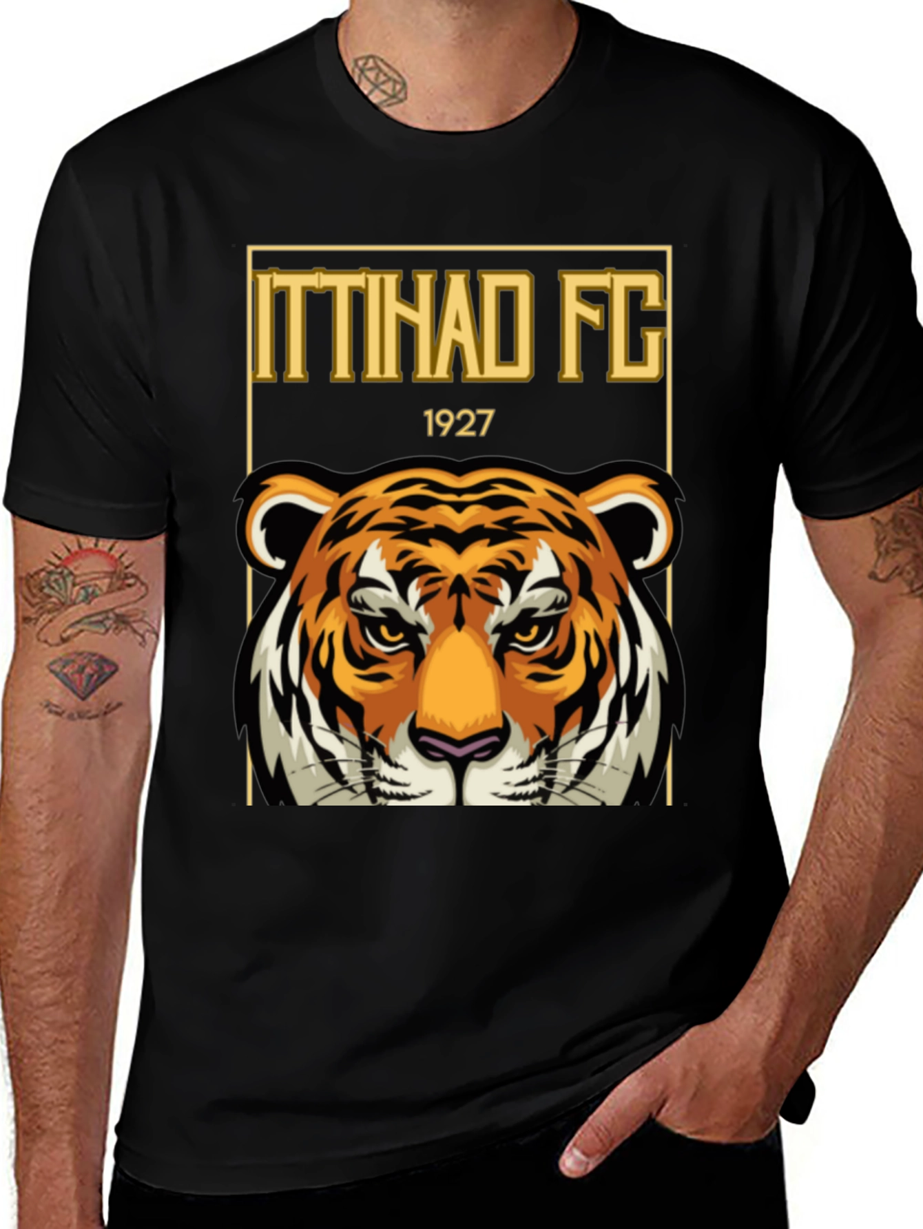 Ittihad FC Tiger Graphic T-Shirt - Black
