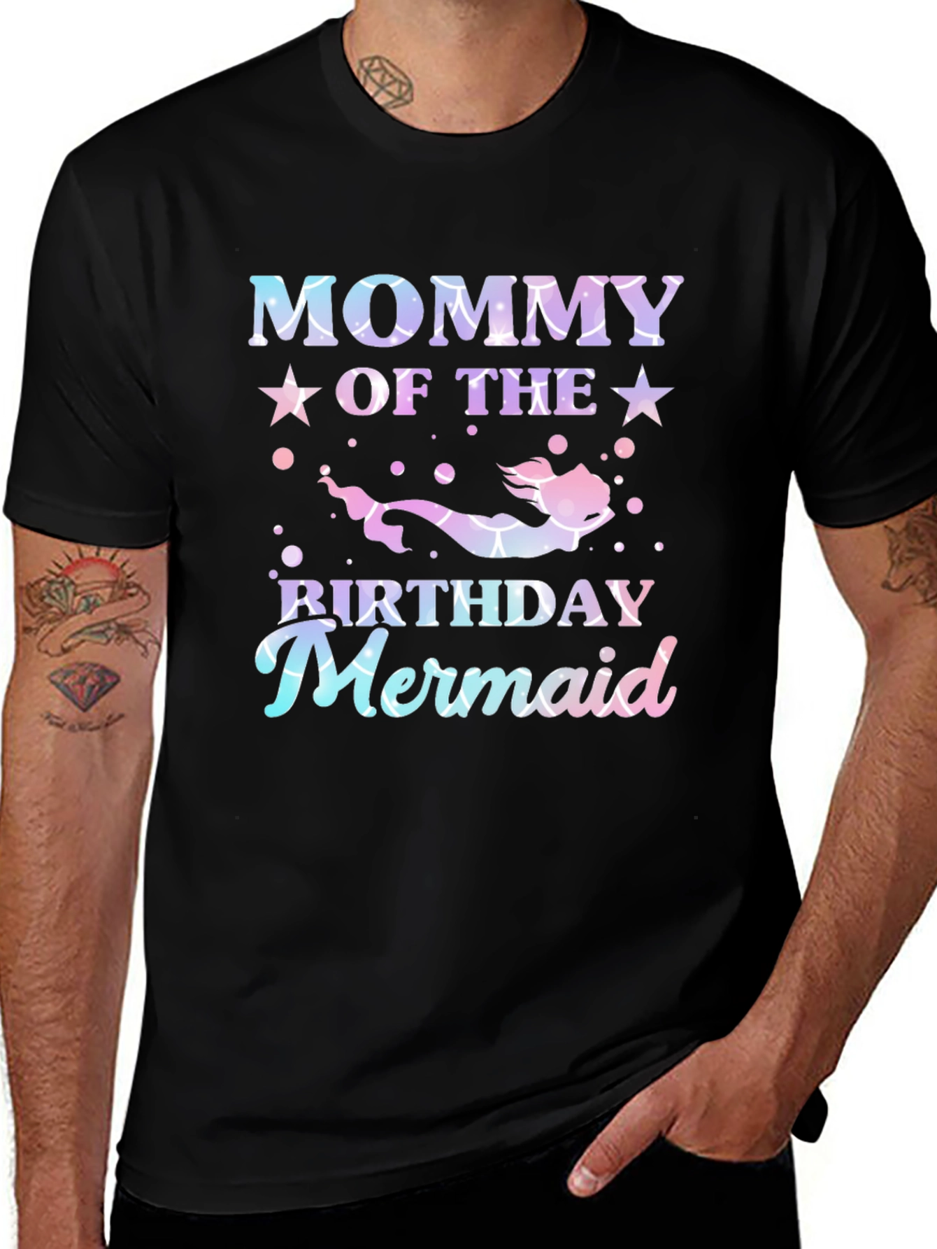 Variant 29 of Mommy of the Birthday Mermaid Graphic Tee