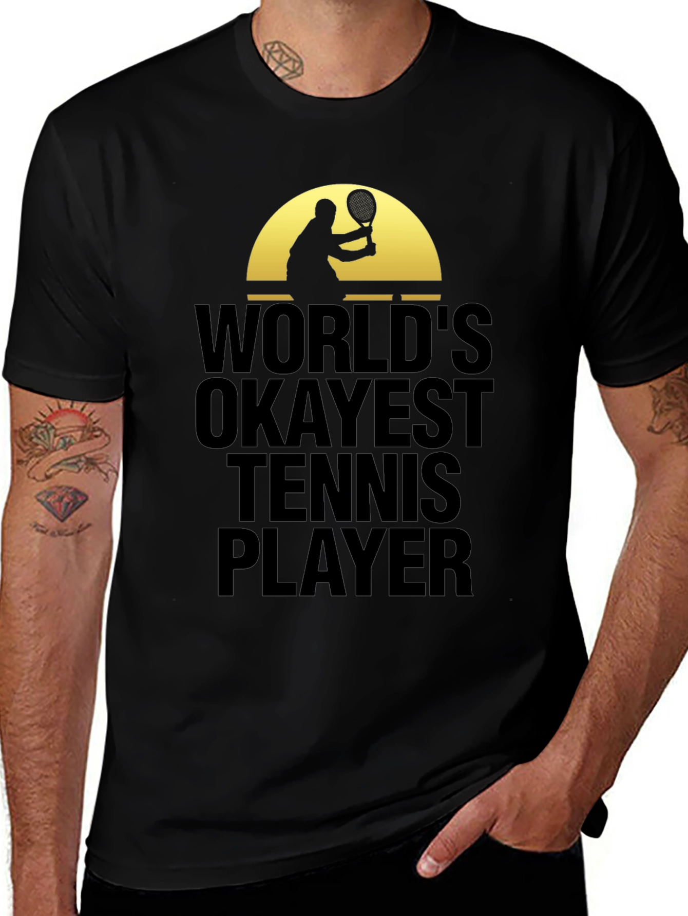 Variant 26 of World's Okayest Tennis Player Graphic T-Shirt