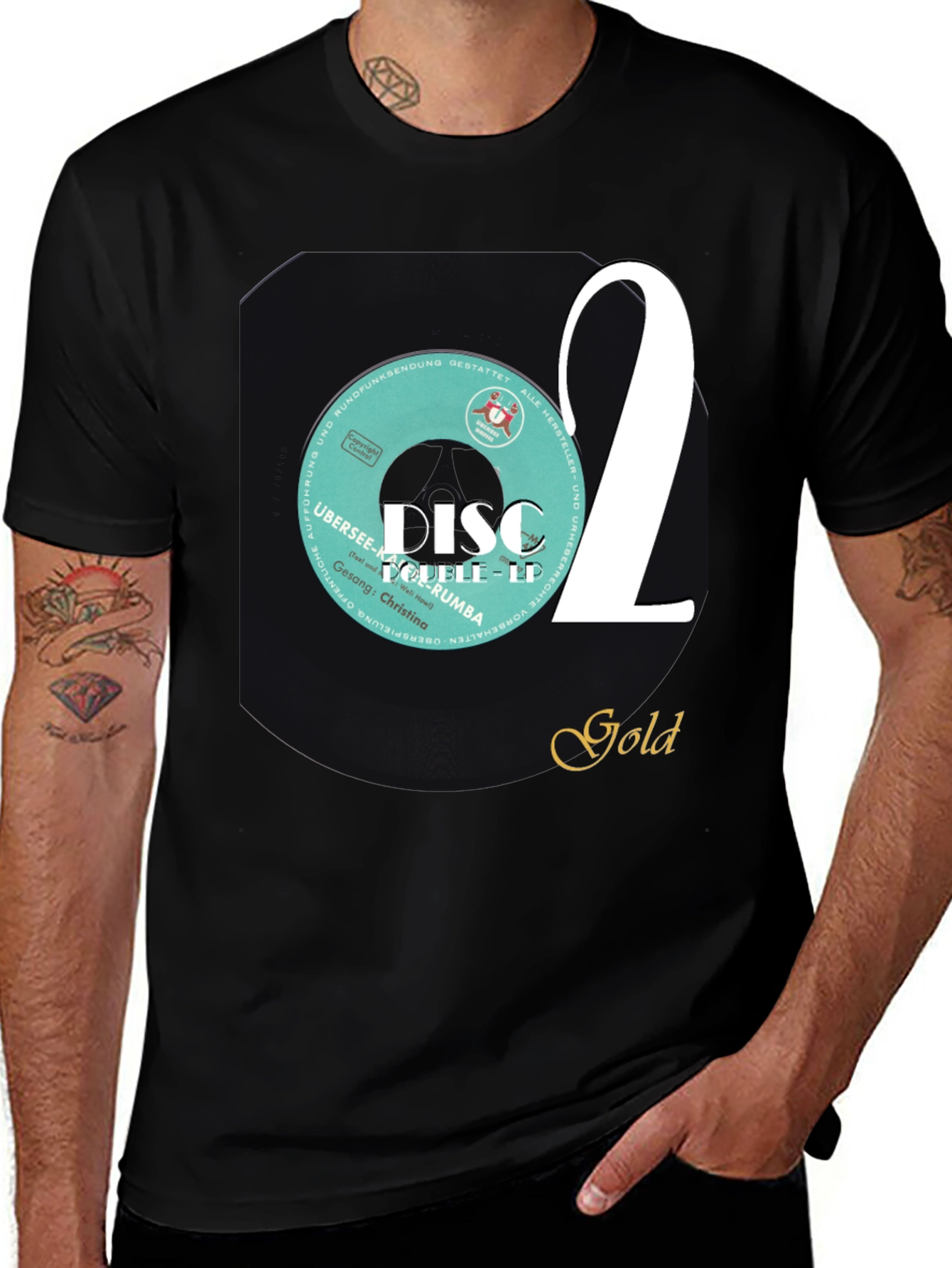 Vintage Disc T-Shirt - Retro Music Tee