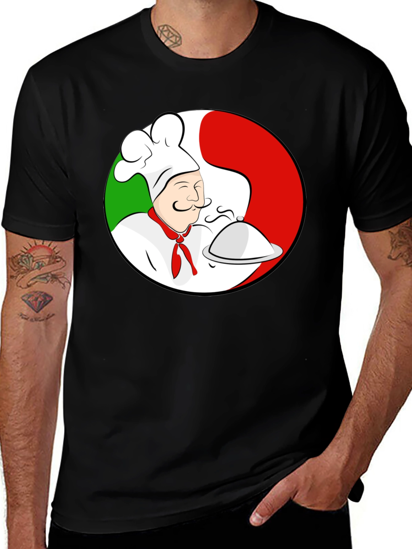 Variant 4 of Chef Italian Flag T-Shirt