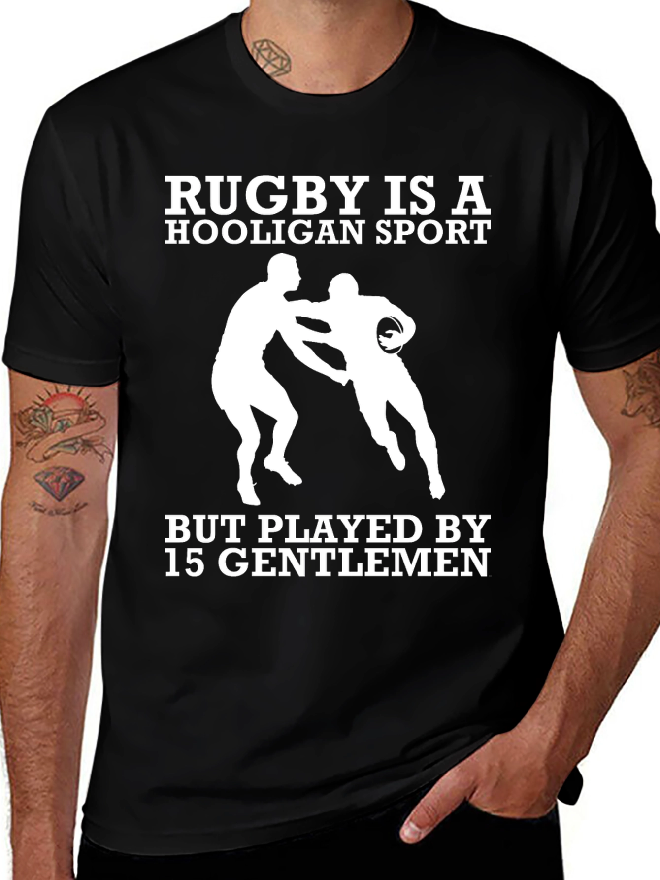 Variant 14 of Rugby Hooligan Sport Gentleman T-Shirt