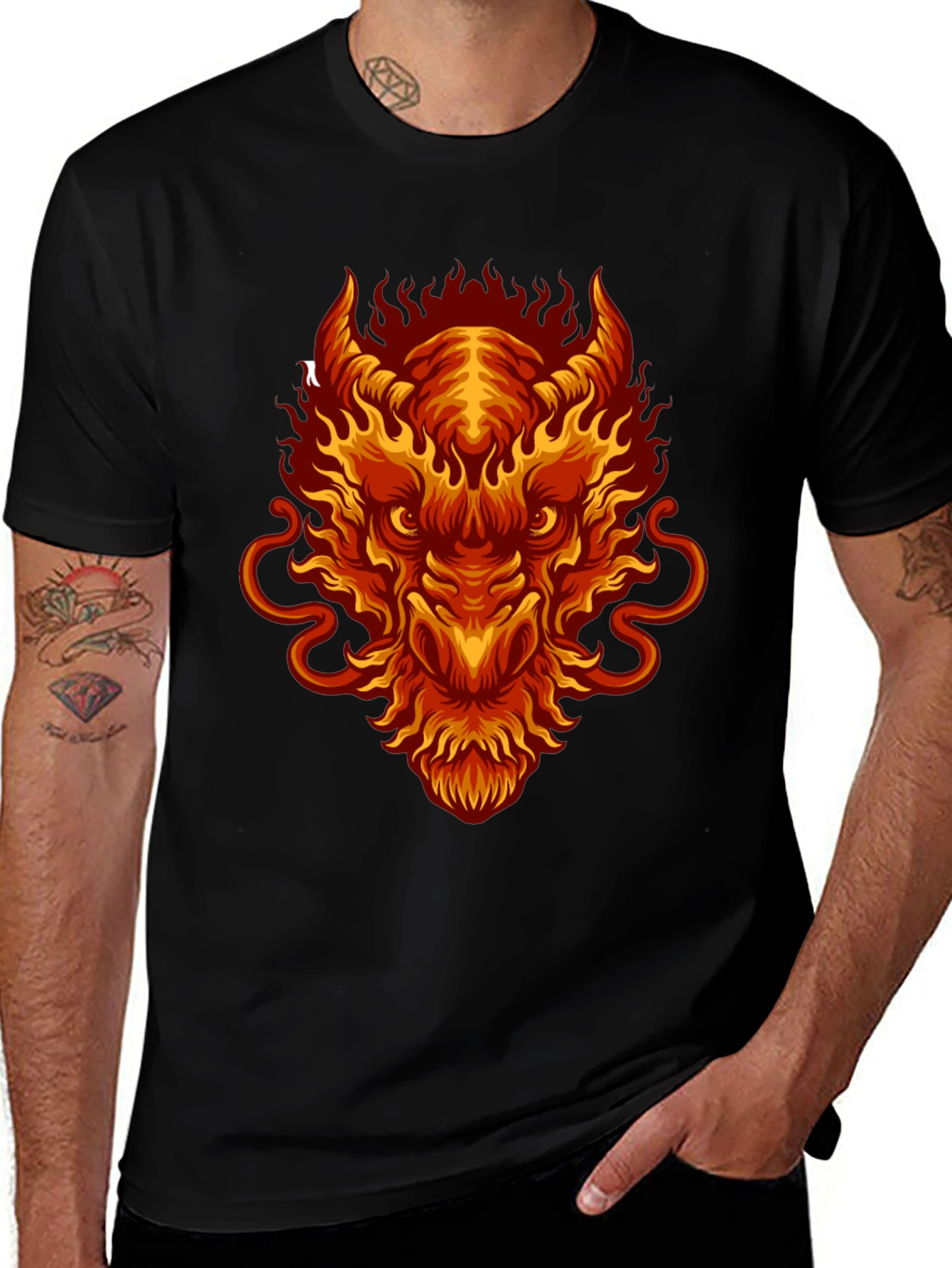 Variant 11 of Fiery Dragon Graphic Tee - Bold, Unique Style