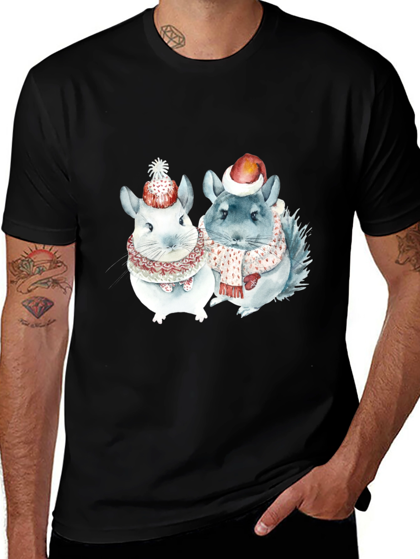 Variant 3 of Festive Chinchilla Graphic Tee