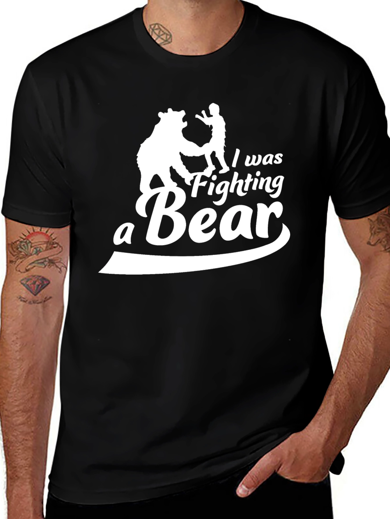 Variant 18 of I Was Fighting A Bear Funny T-Shirt