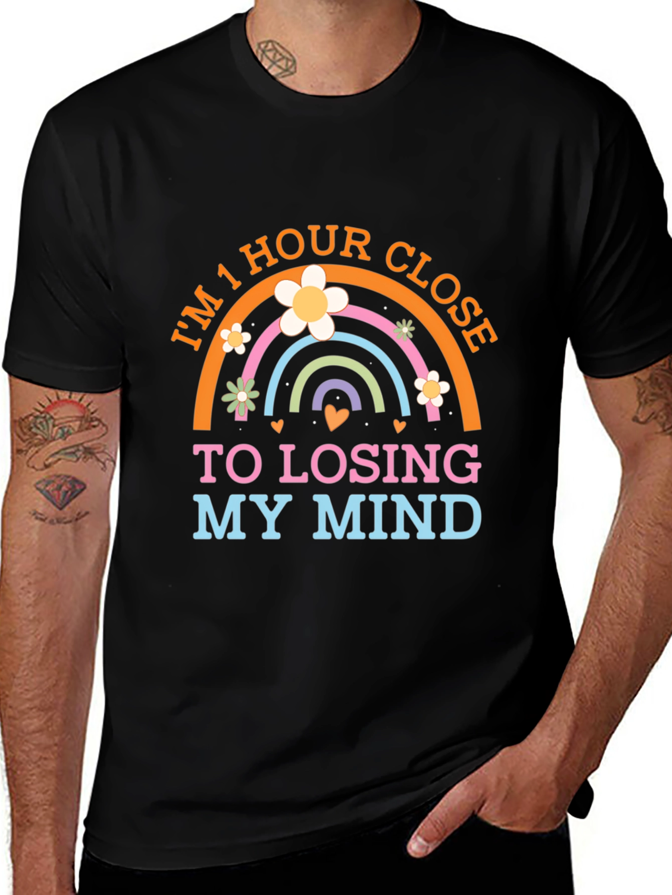 Variant 17 of I'm 1 Hour Close To Losing My Mind Rainbow T-Shirt