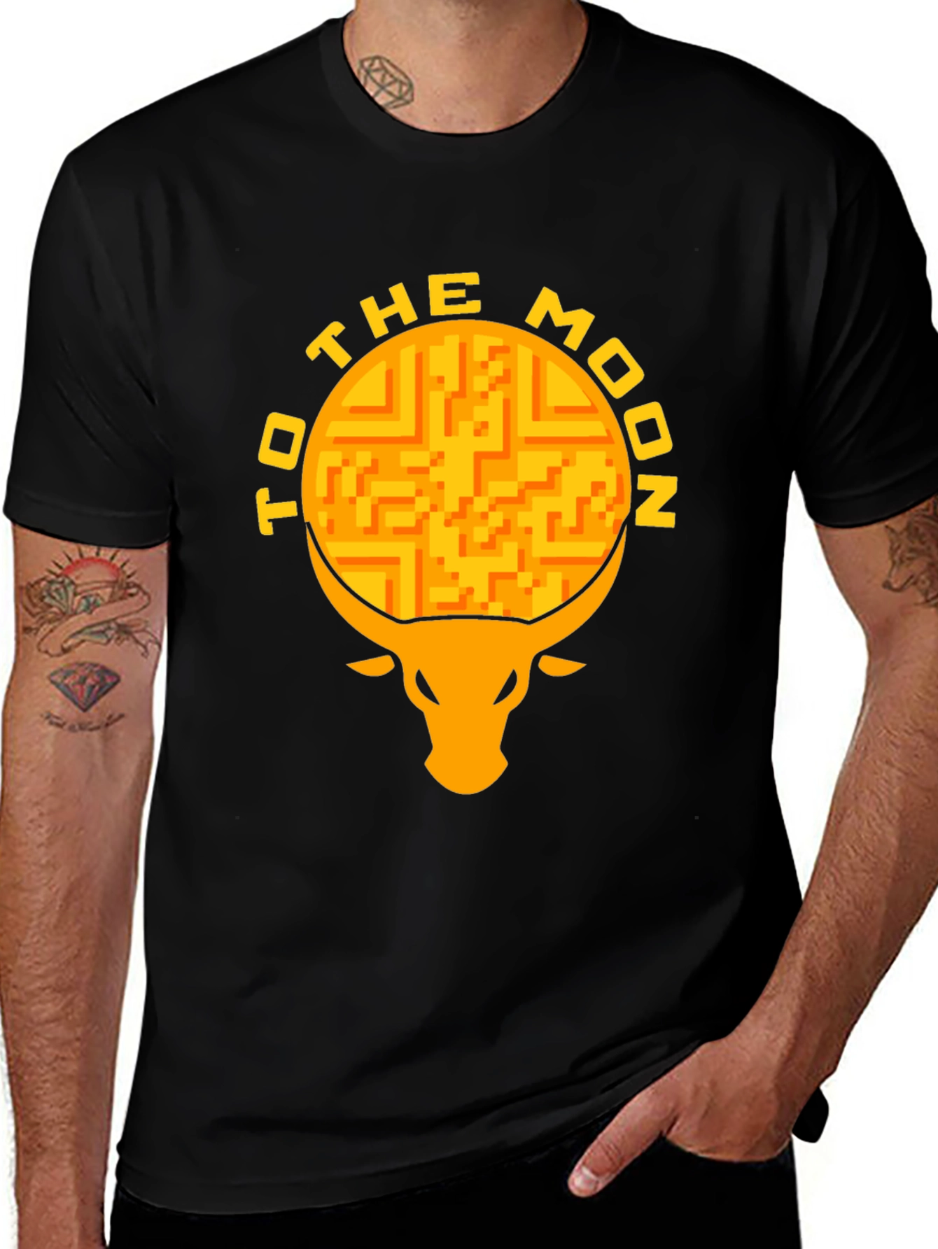 Variant 16 of To The Moon Bull T-Shirt