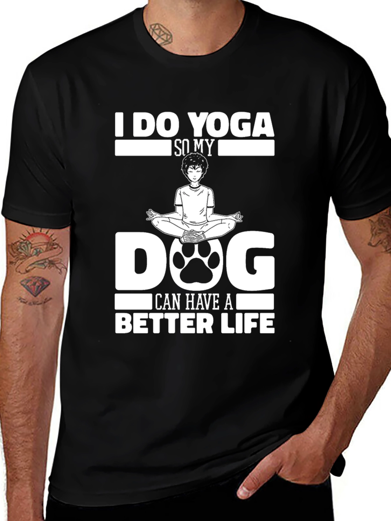 Variant 28 of Yoga Dog Lover T-Shirt - Better Life Tee