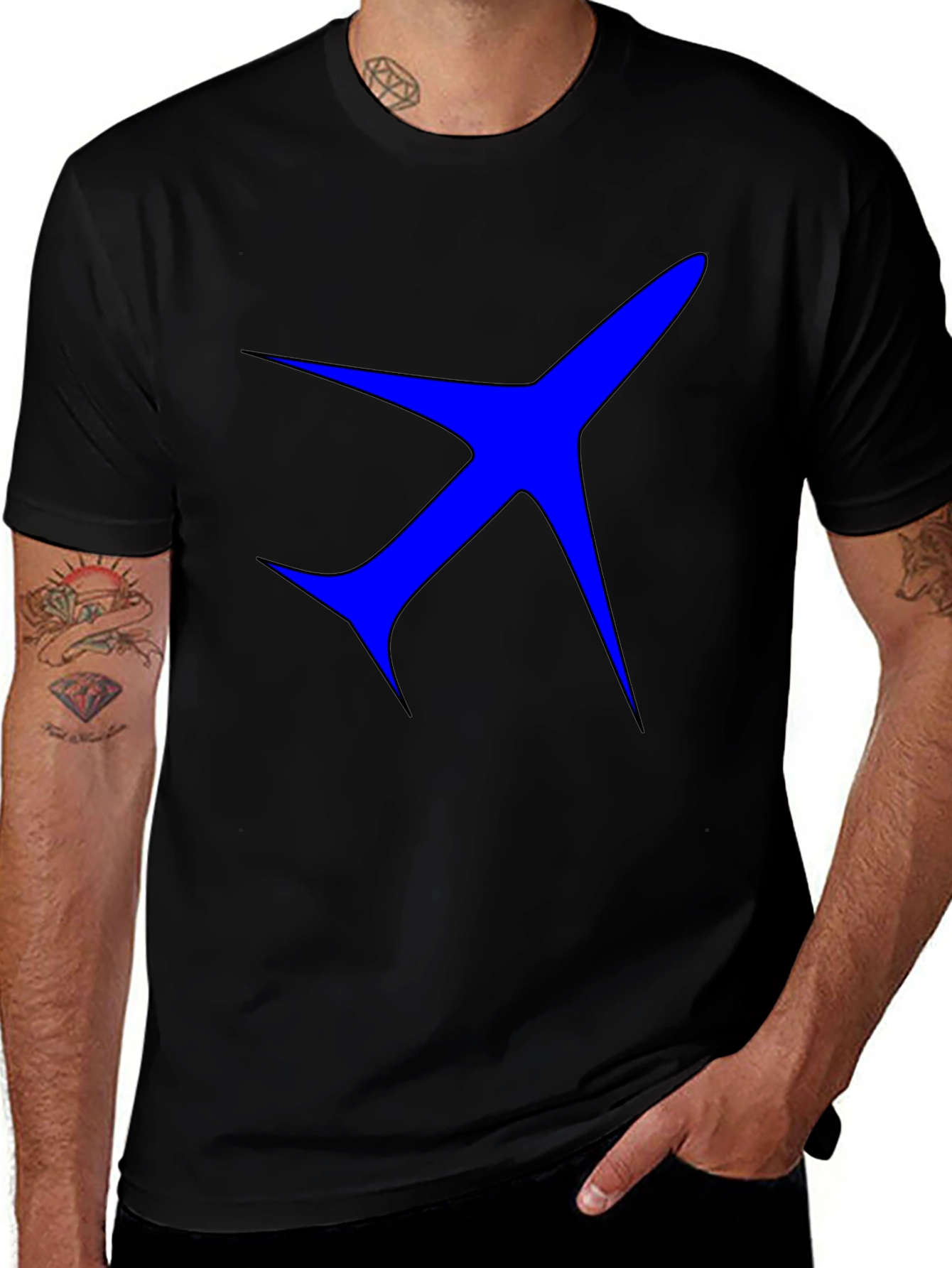 Variant 22 of Airplane Graphic Black T-Shirt