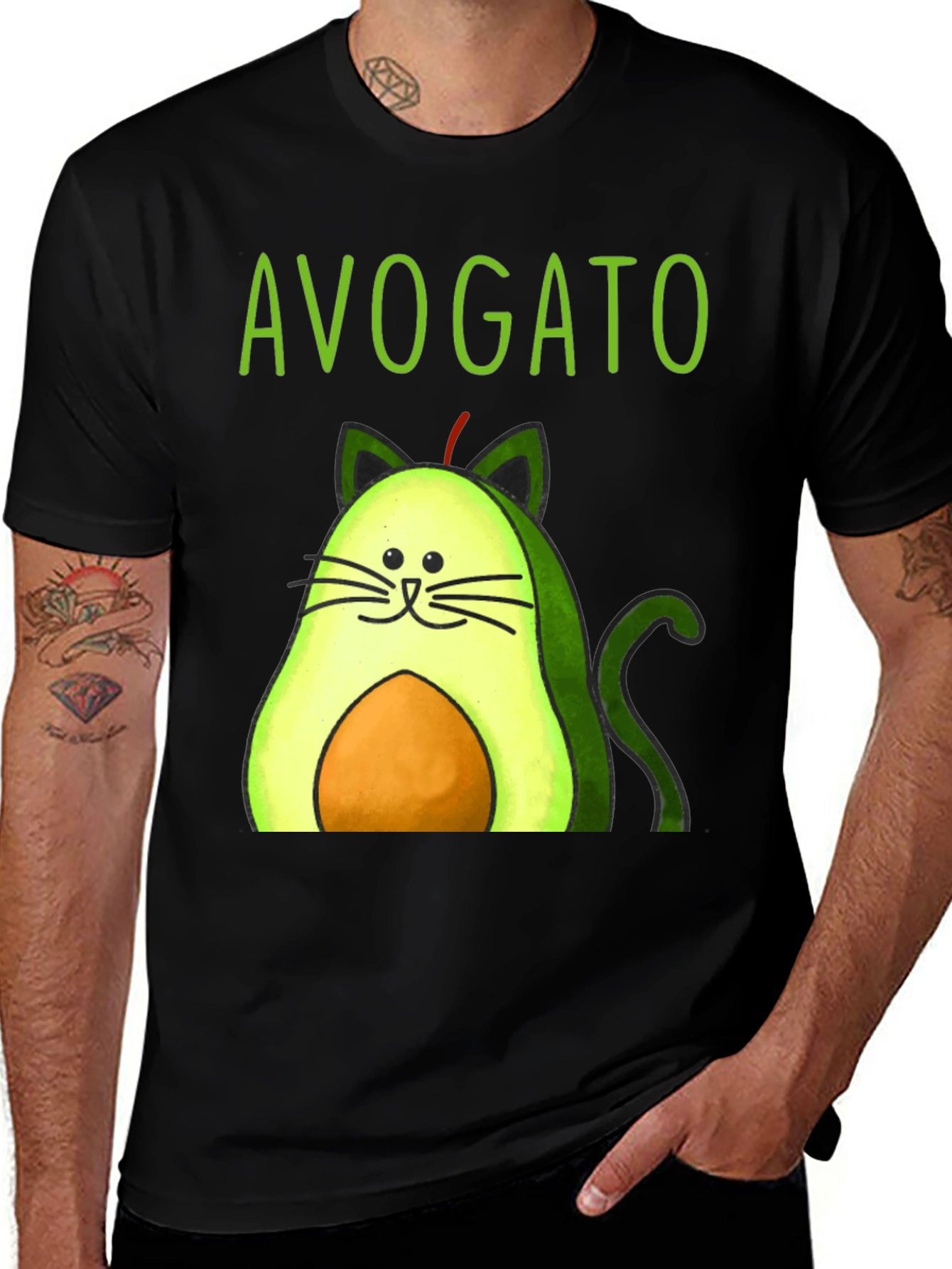 Variant 8 of Avogato Cat Avocado Funny T-Shirt