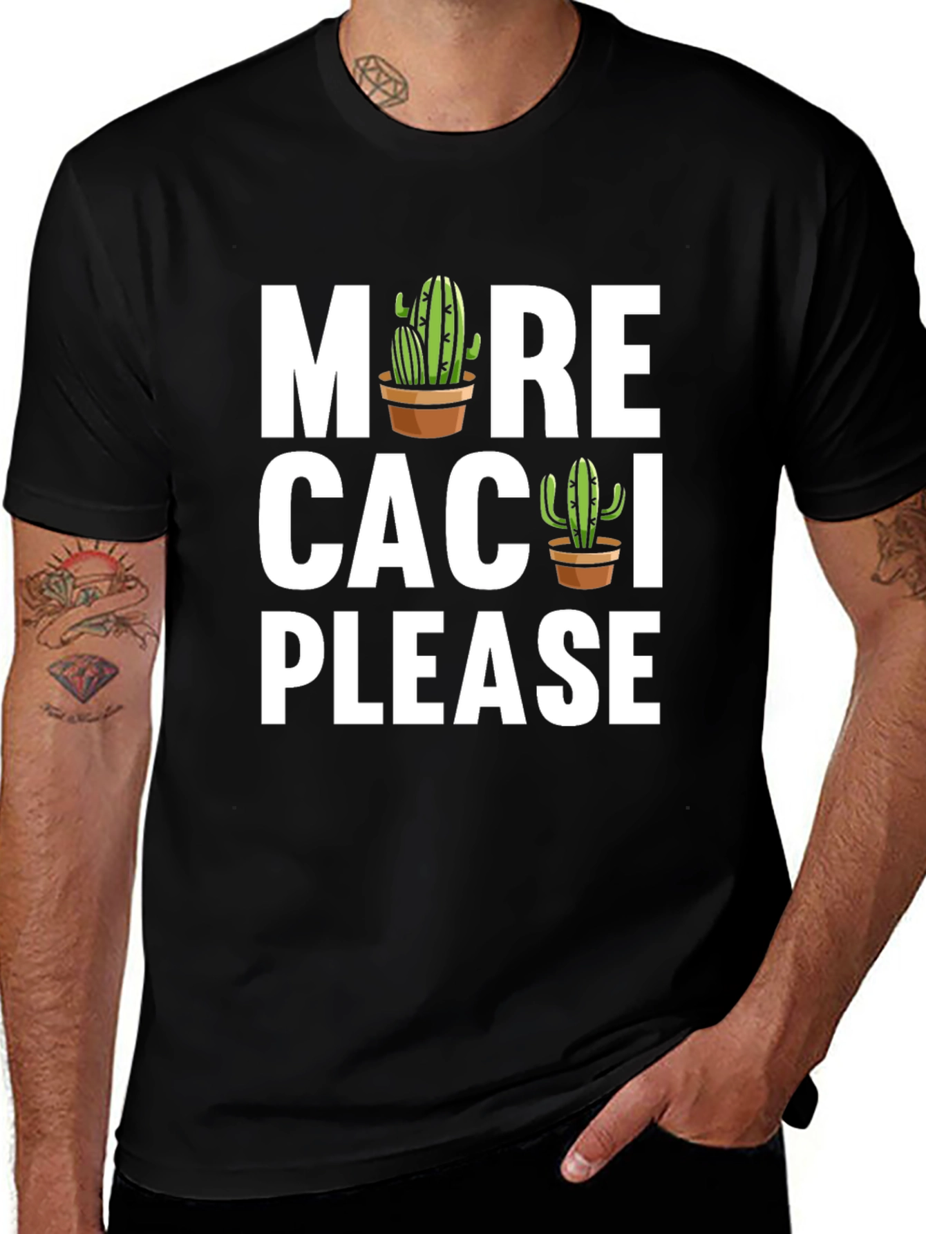 More Caci Please T-Shirt Funny Cactus Plant Lover Tee