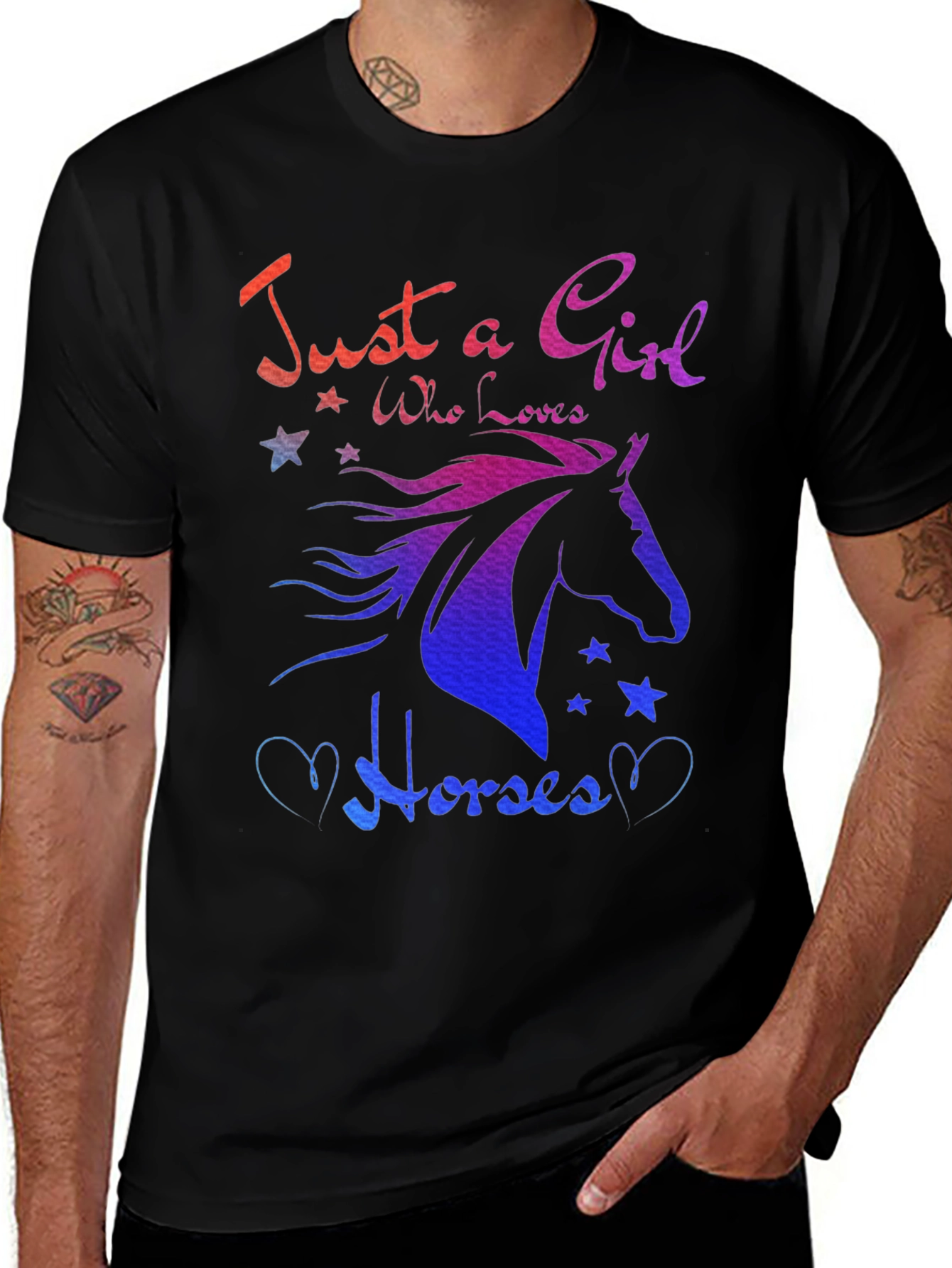 Variant 18 of Just A Girl Who Loves Horses Graphic Tee