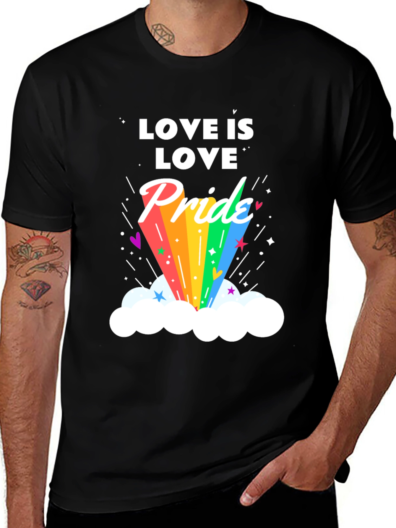 Black Love is Love Pride Graphic T-Shirt main image