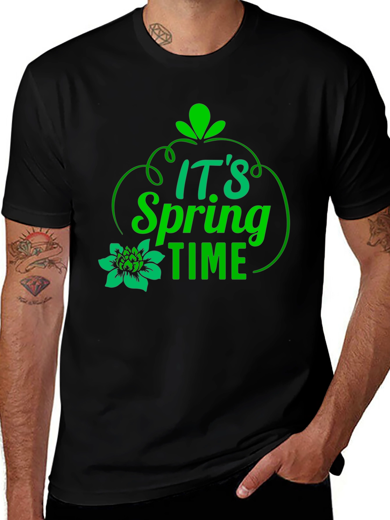 Variant 25 of It's Spring Time Black Graphic Tee