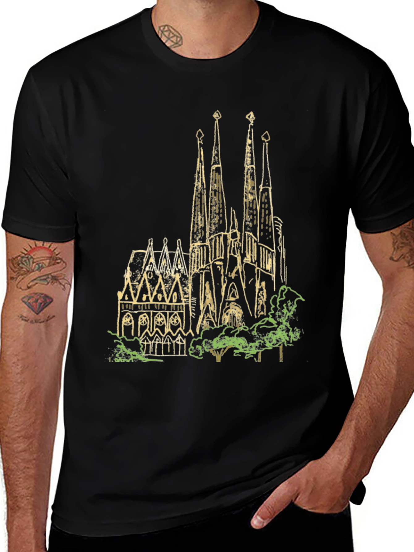 Sagrada Familia T-Shirt - Unique Graphic Tee