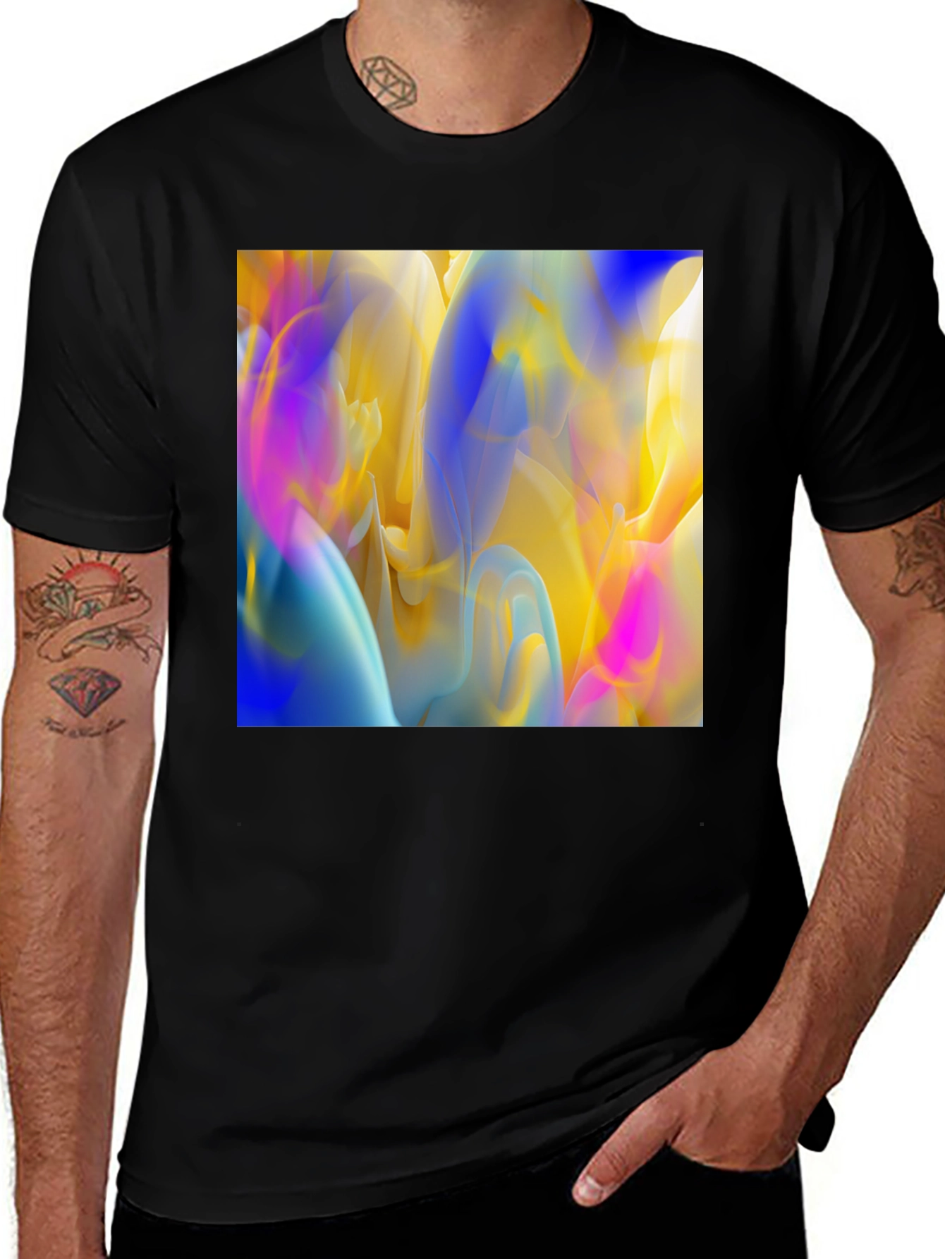 Variant 19 of Abstract Art Black T-Shirt