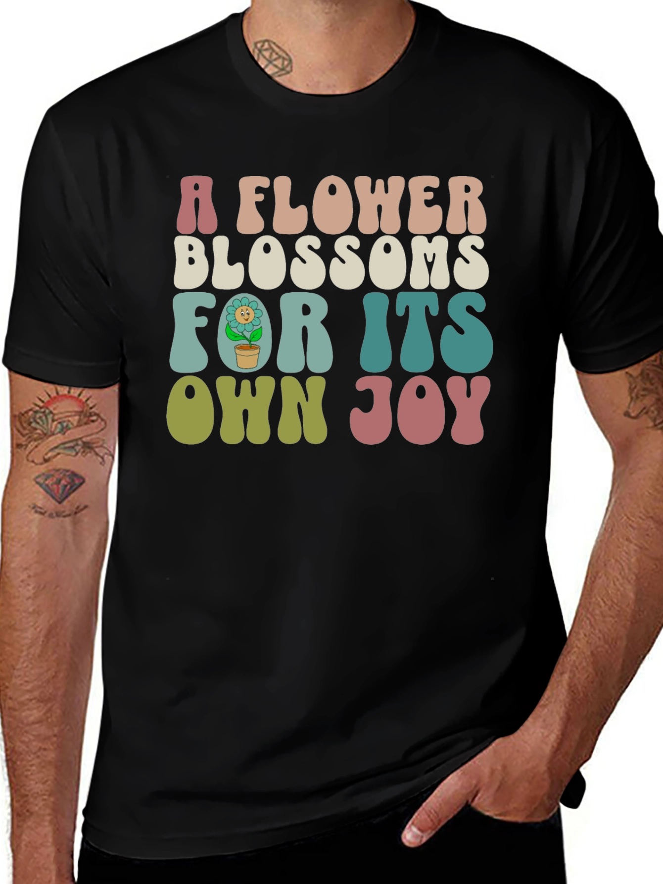 A Flower Blossoms T-Shirt - Joyful Graphic Tee