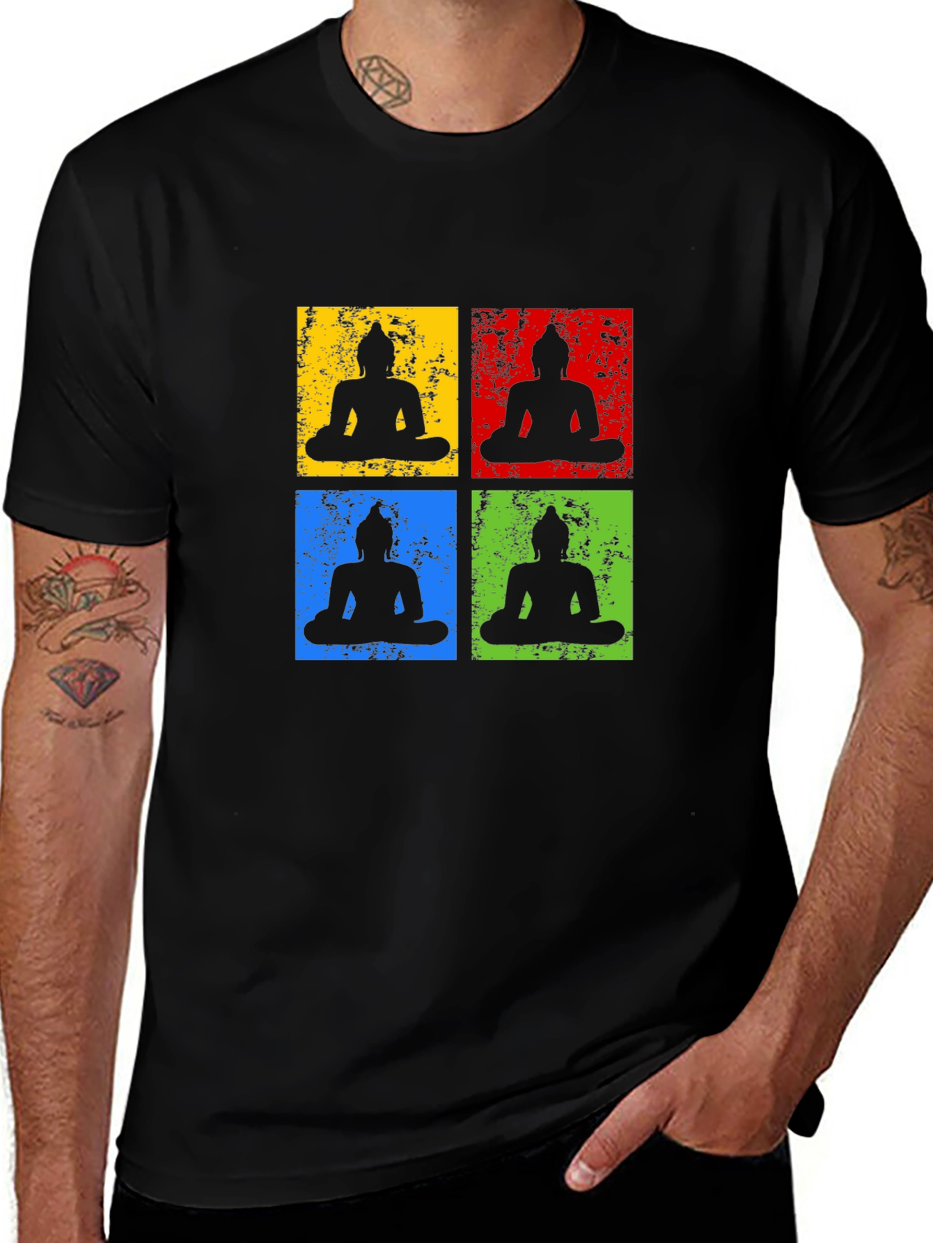Buddha Pop Art T-Shirt - Zen Meditation Tee