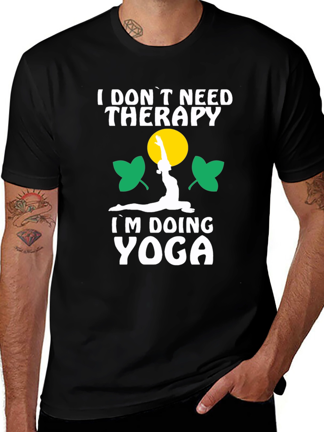 Variant 23 of Yoga Therapy Black Graphic Tee