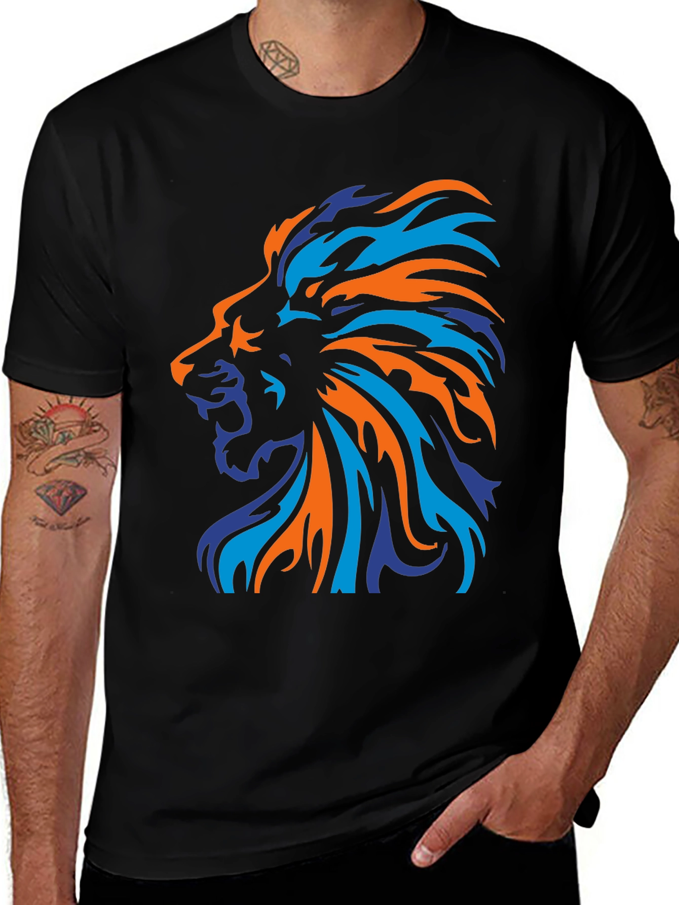 Black Lion Graphic Tee - Bold Style, Soft Comfort main image