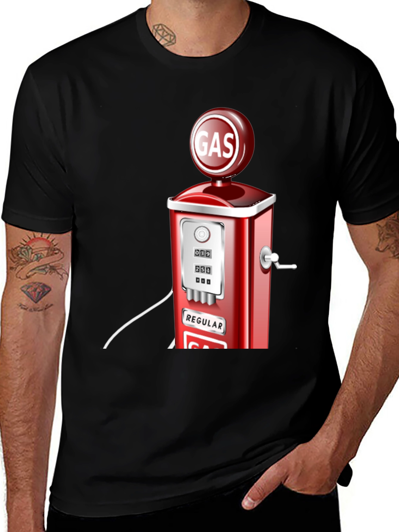 Variant 17 of Vintage Gas Pump Graphic Tee