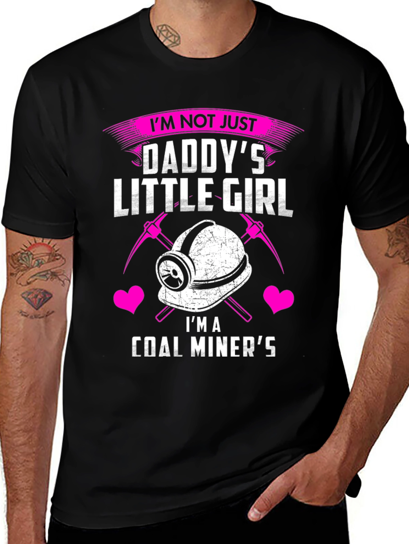 Variant 19 of Daddy's Little Girl Coal Miner's Tee