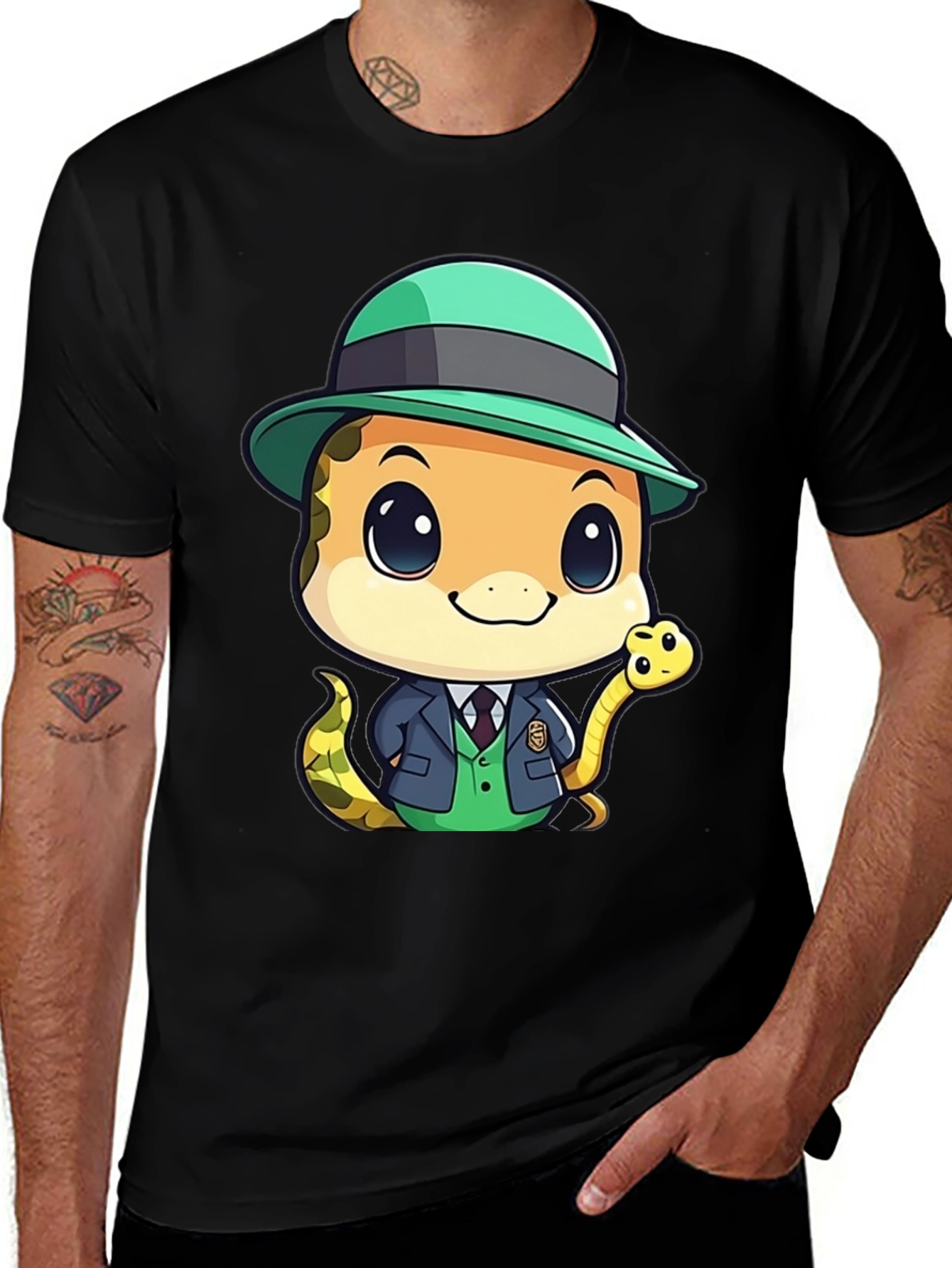 Variant 12 of Cute Snake Detective T-Shirt