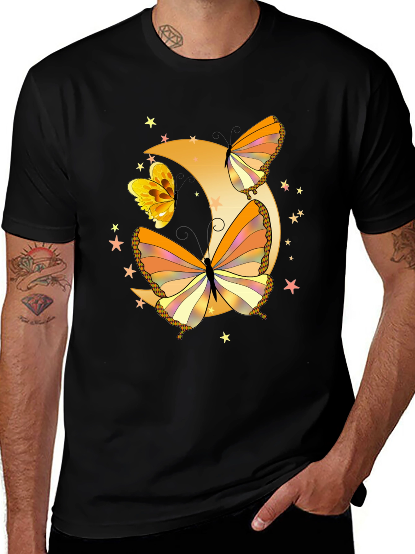 Variant 16 of Butterfly Moon Graphic Tee - Stylish Comfort