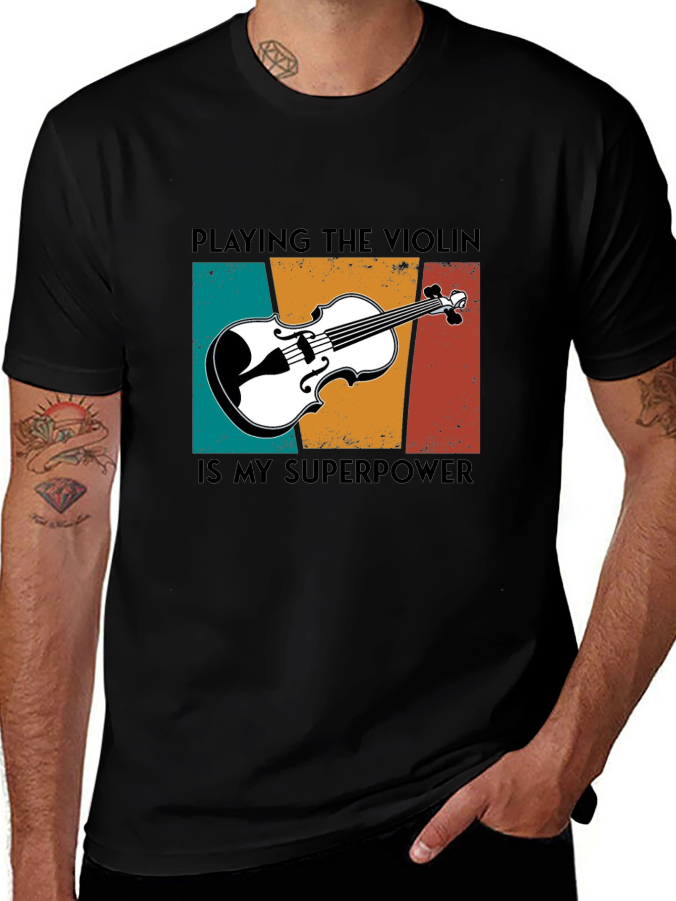 Variant 4 of Violin Superpower T-Shirt: Musician's Tee