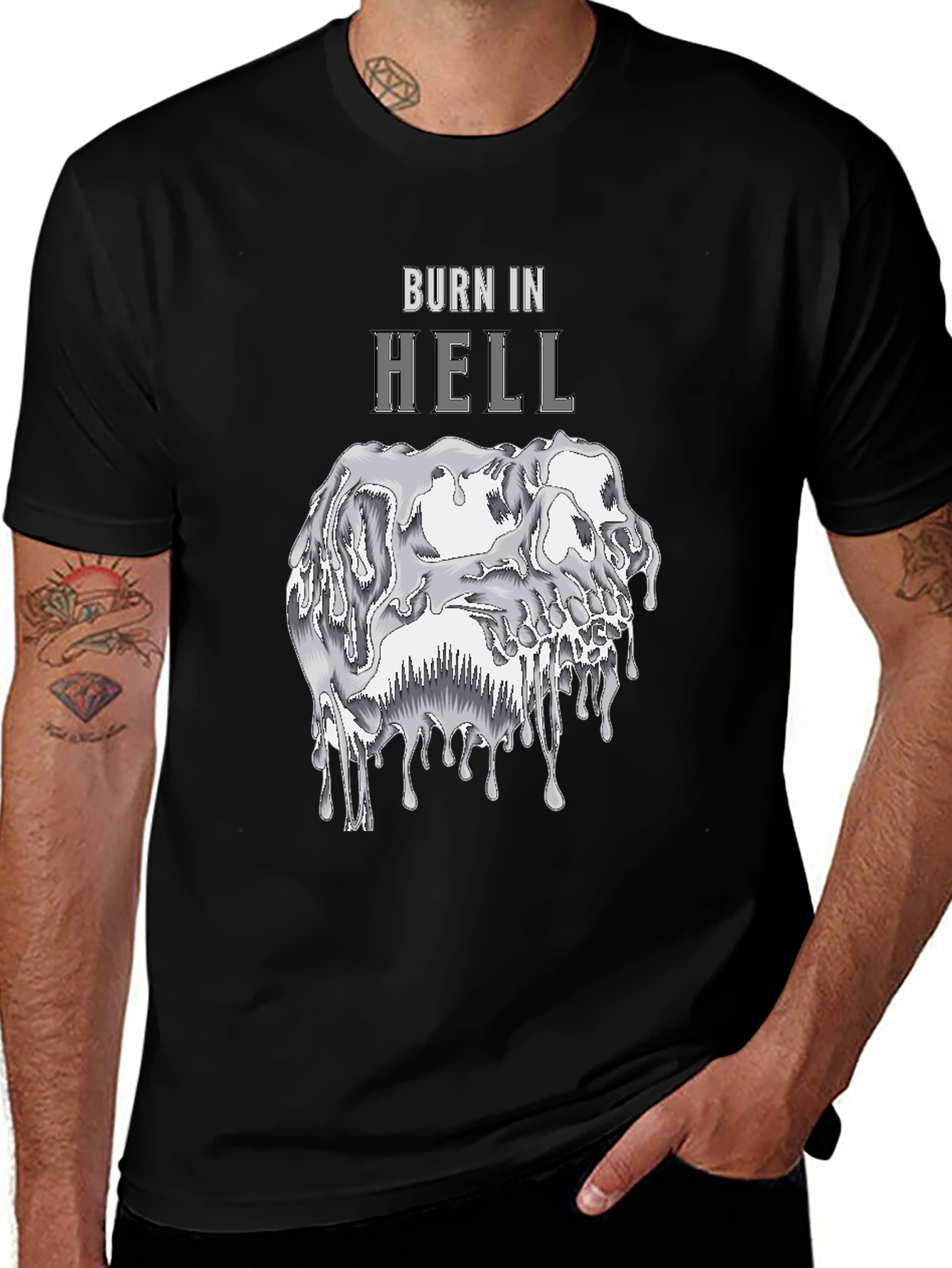 Burn In Hell Graphic Tee - Black