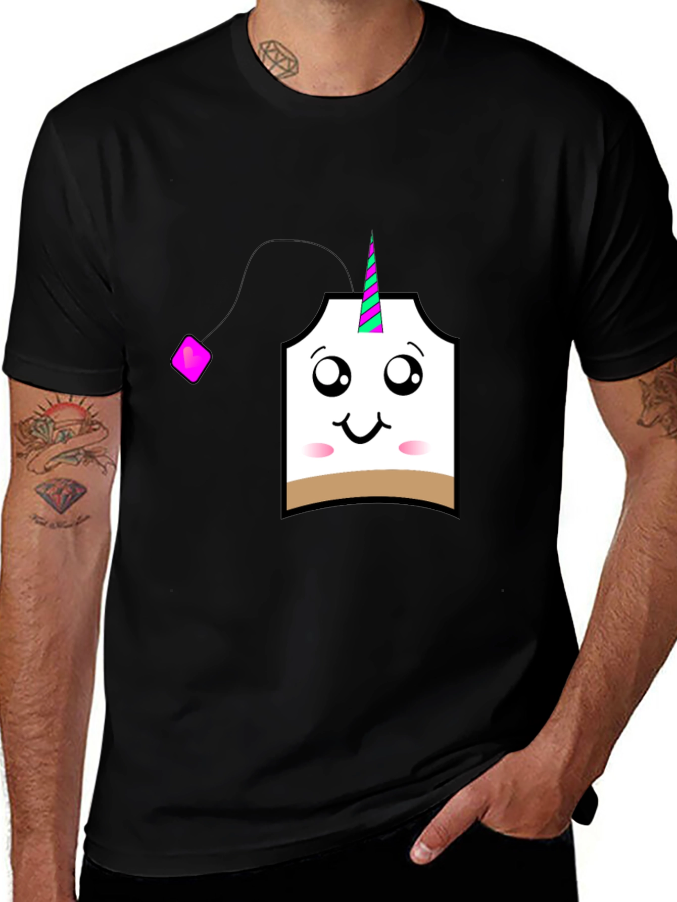 Variant 27 of Unicorn Tea Bag Graphic T-Shirt
