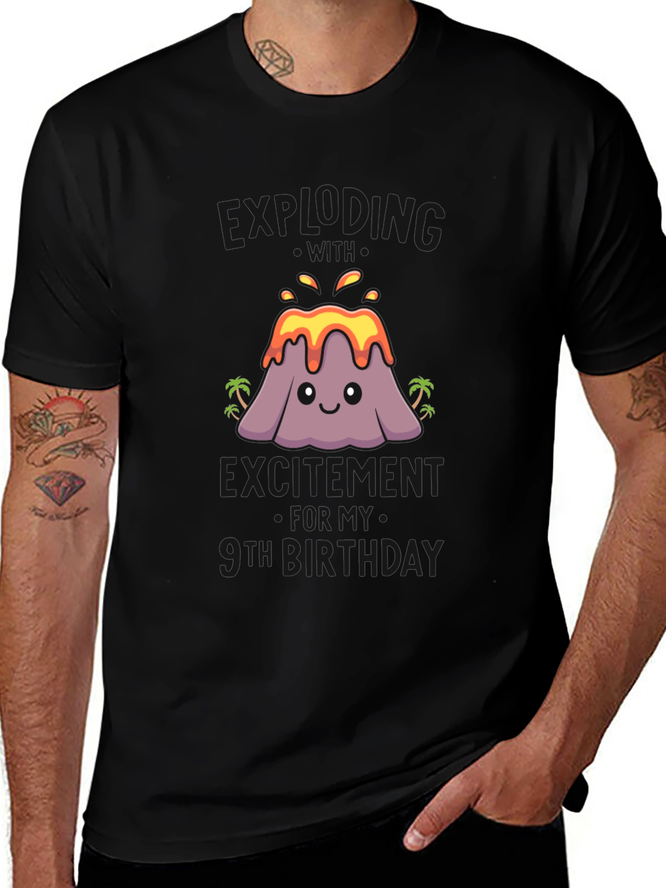Variant 7 of Volcano 9th Birthday T-Shirt
