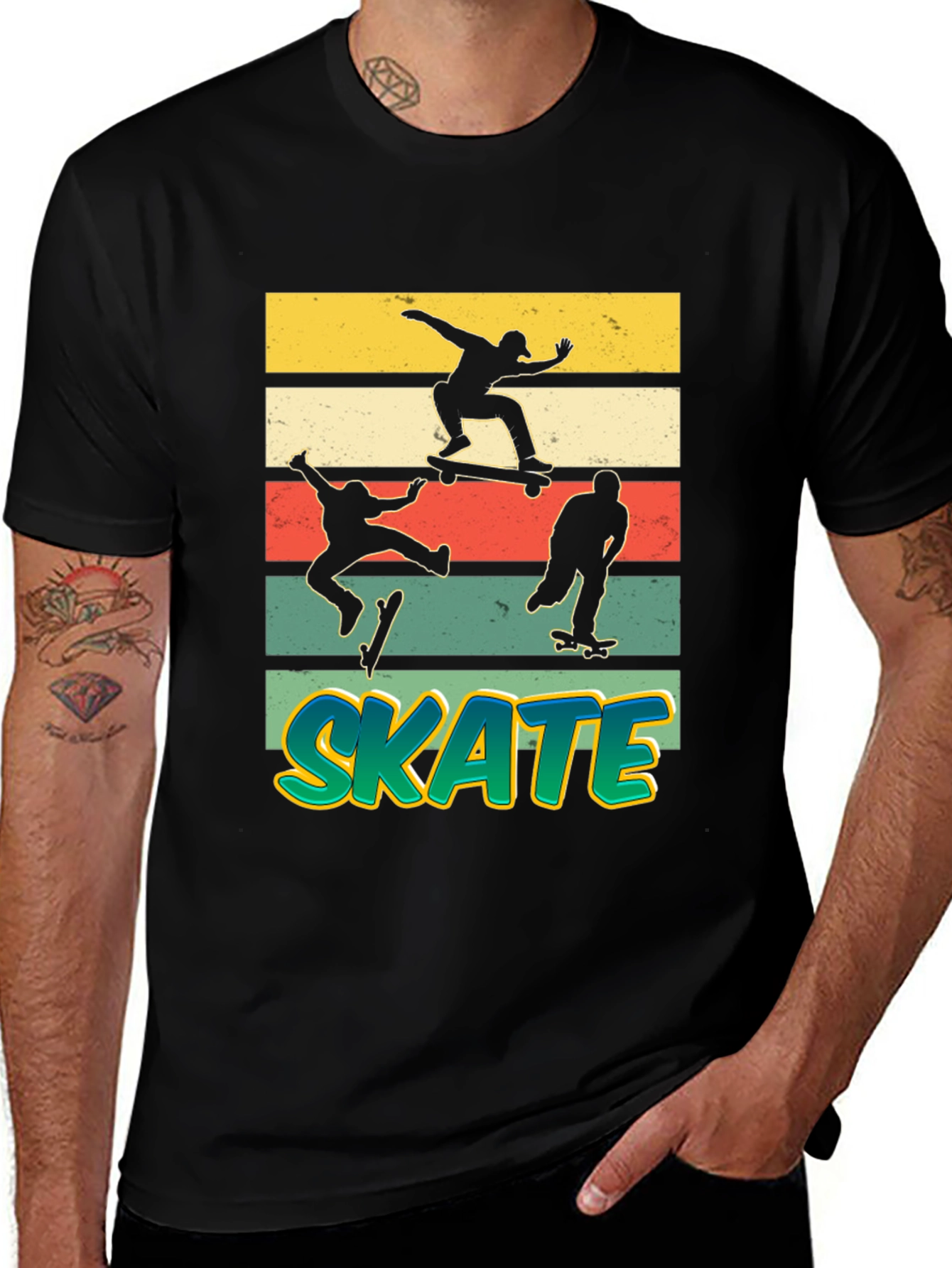 Variant 25 of Cool Skateboarding Silhouette T-Shirt