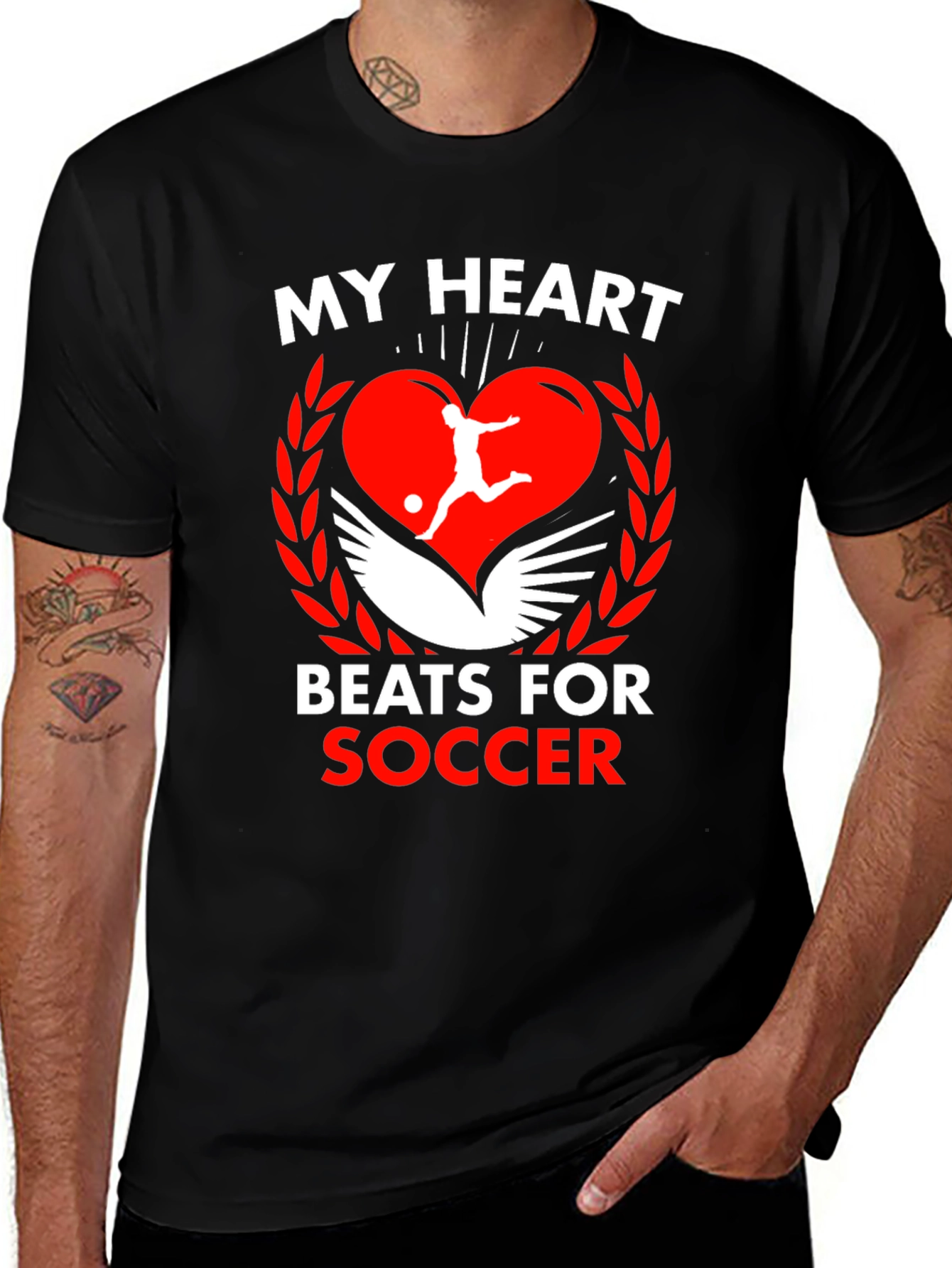 Variant 2 of My Heart Beats For Soccer Graphic Tee