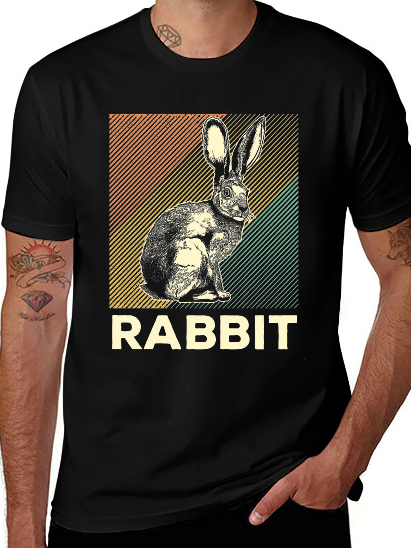 Variant 15 of Rabbit Graphic T-Shirt: Retro Style