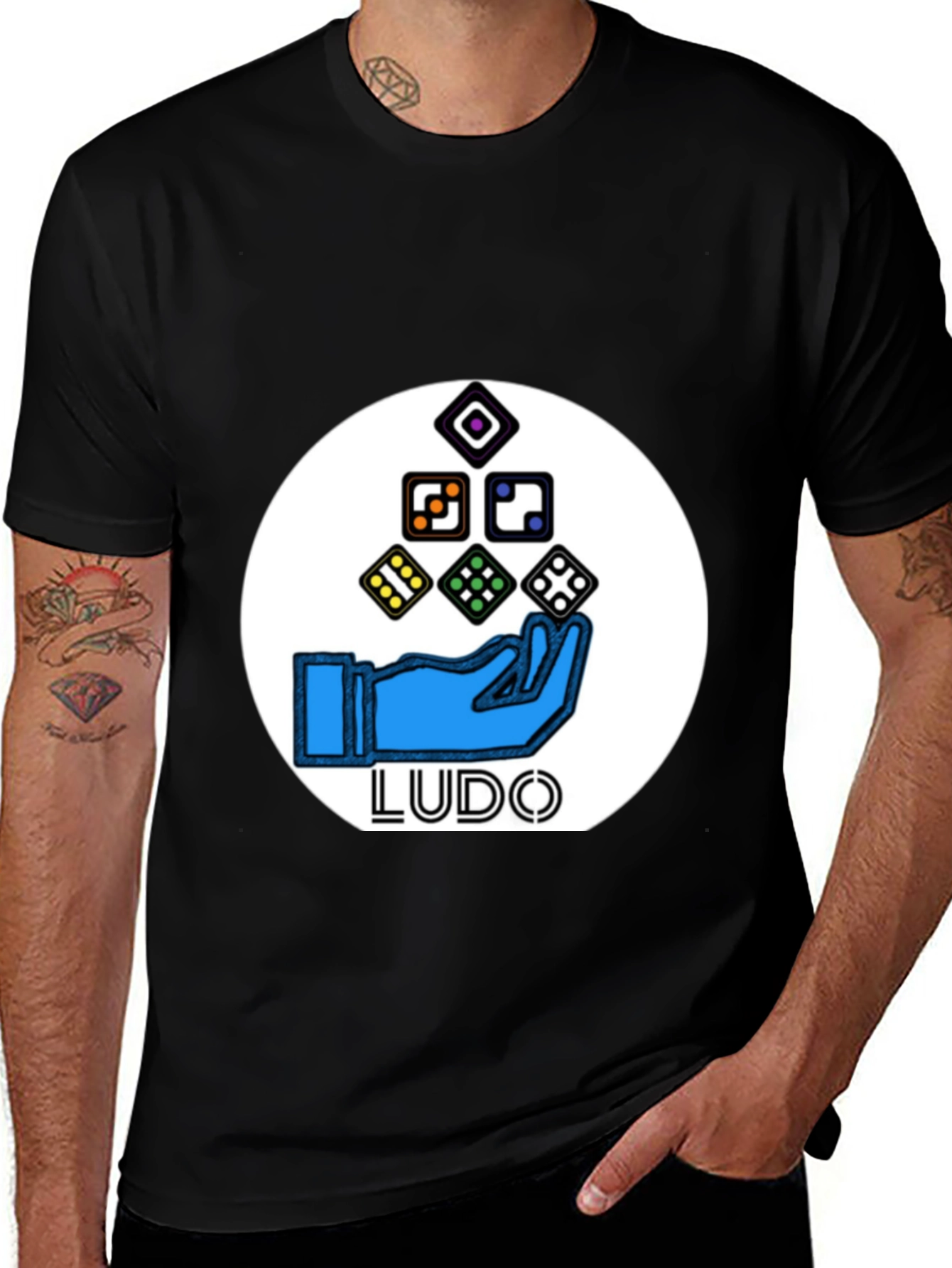 Ludo Game Graphic T-Shirt - Casual Style