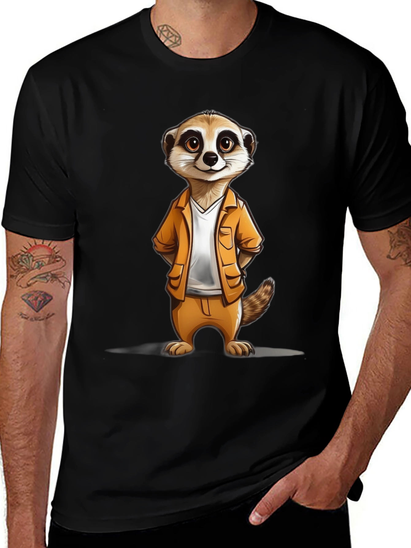 Variant 10 of Meerkat Graphic T-Shirt - Cool Animal Tee