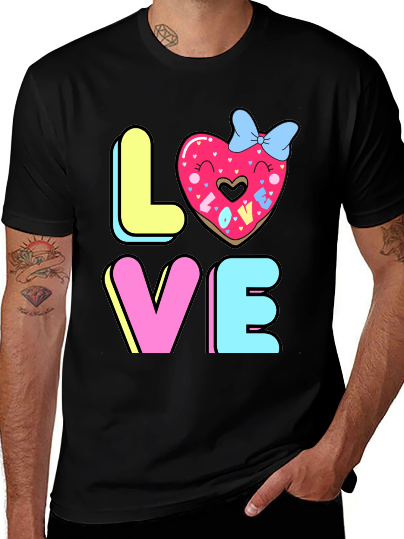 Variant 27 of Love Donut Graphic T-Shirt - Valentine's Day