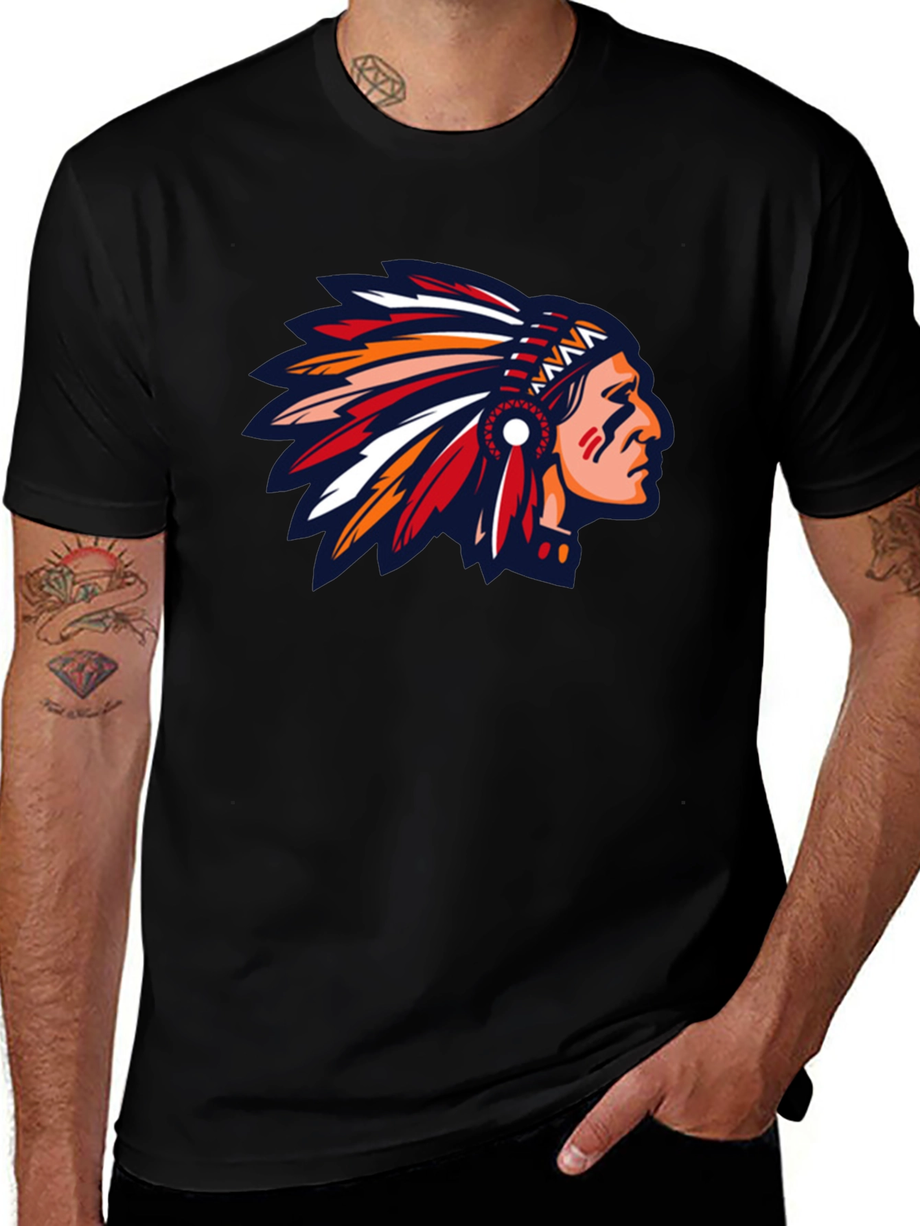 Variant 19 of Native American Headdress Graphic T-Shirt