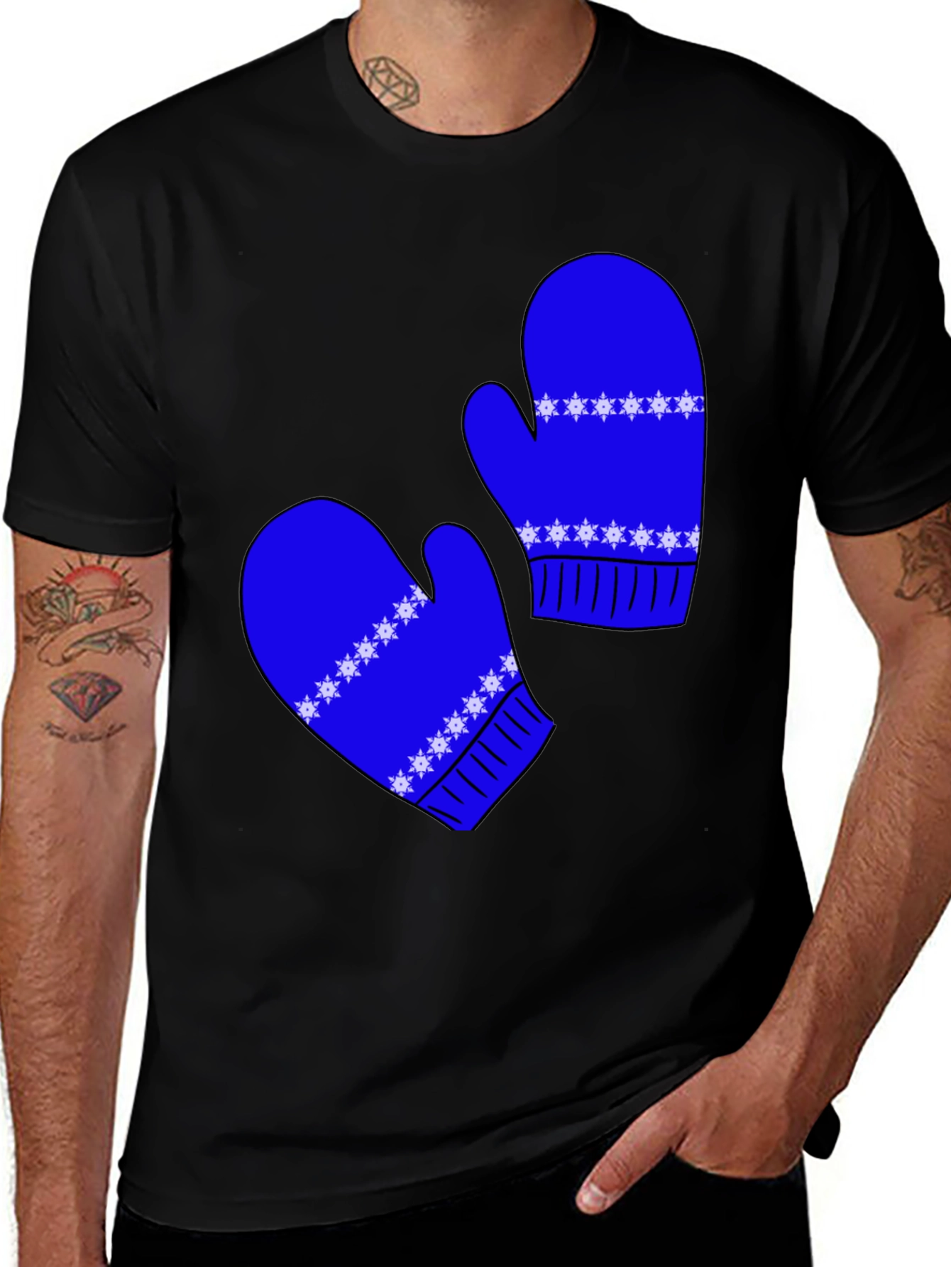 Variant 19 of Winter Mittens Graphic Tee - Cozy Holiday Apparel